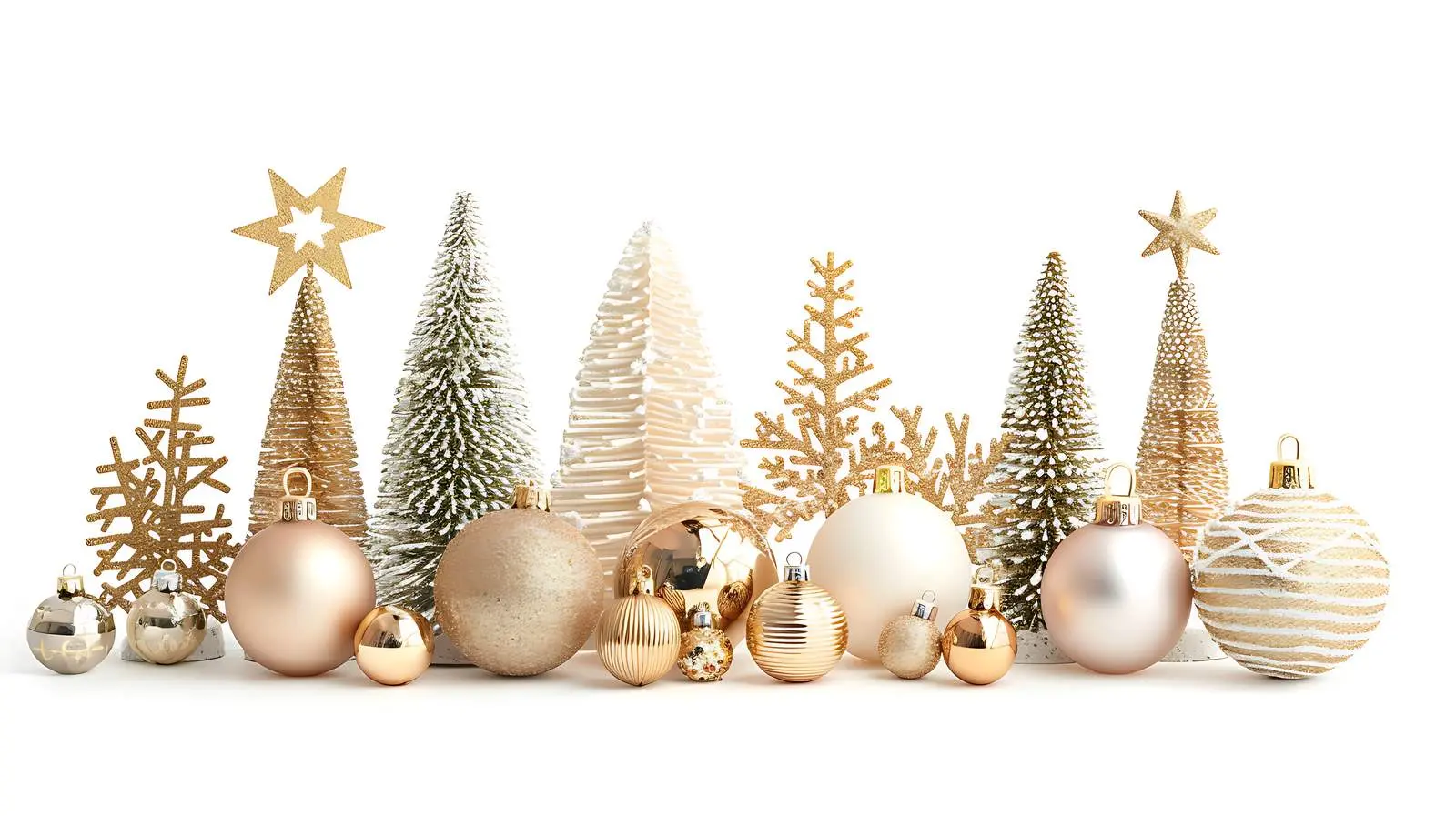 Elegant Gold and Beige Christmas Tree Decoration — free download from Dotvec