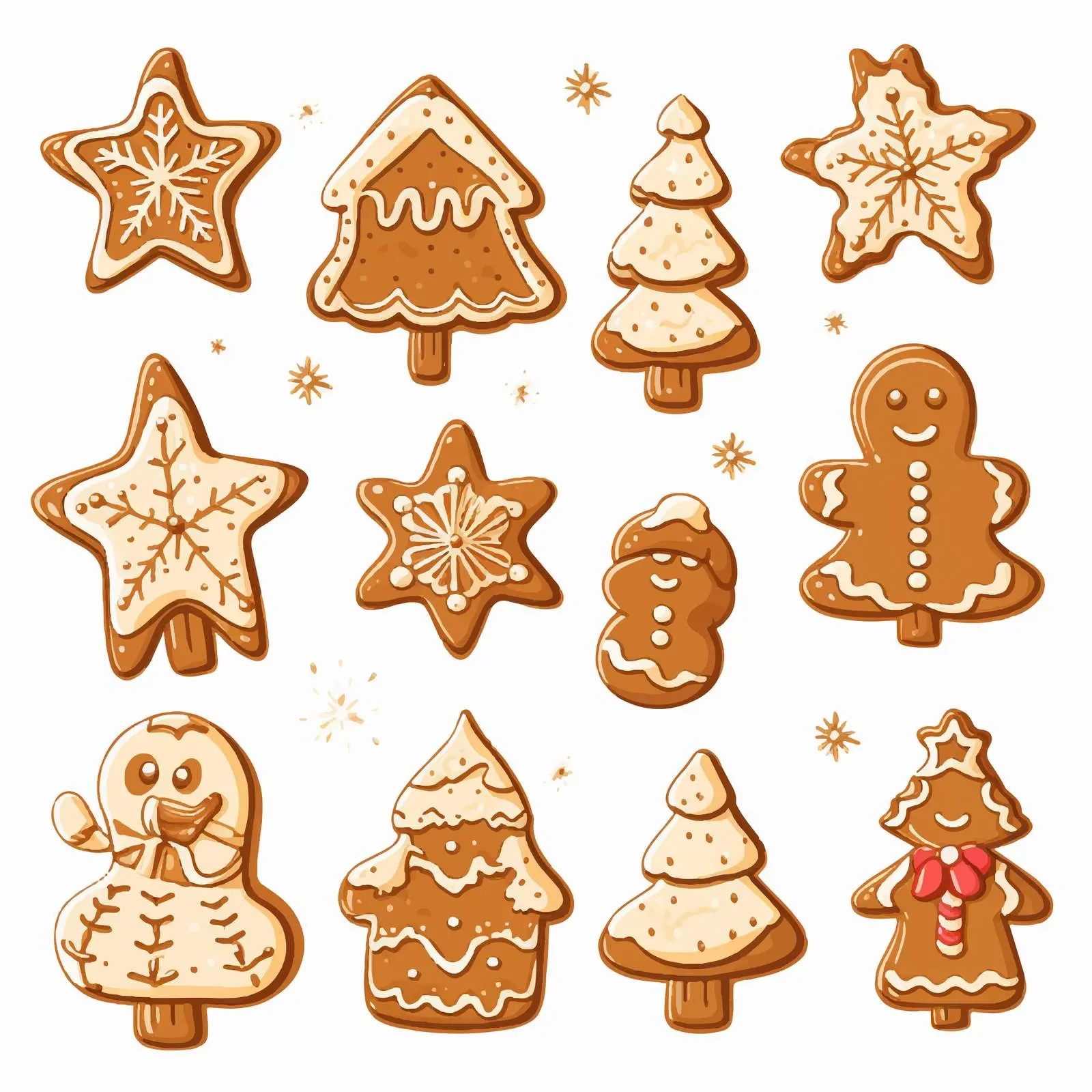 Christmas Cookie Silhouette Vector Clip Art — free download from Dotvec
