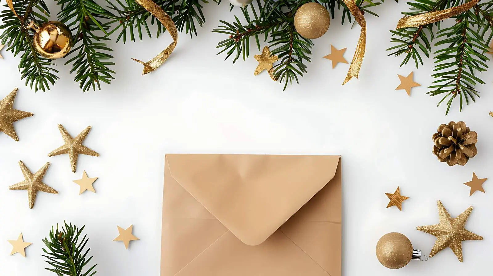 Christmas Paper Envelope with Tree Design — free download from Dotvec