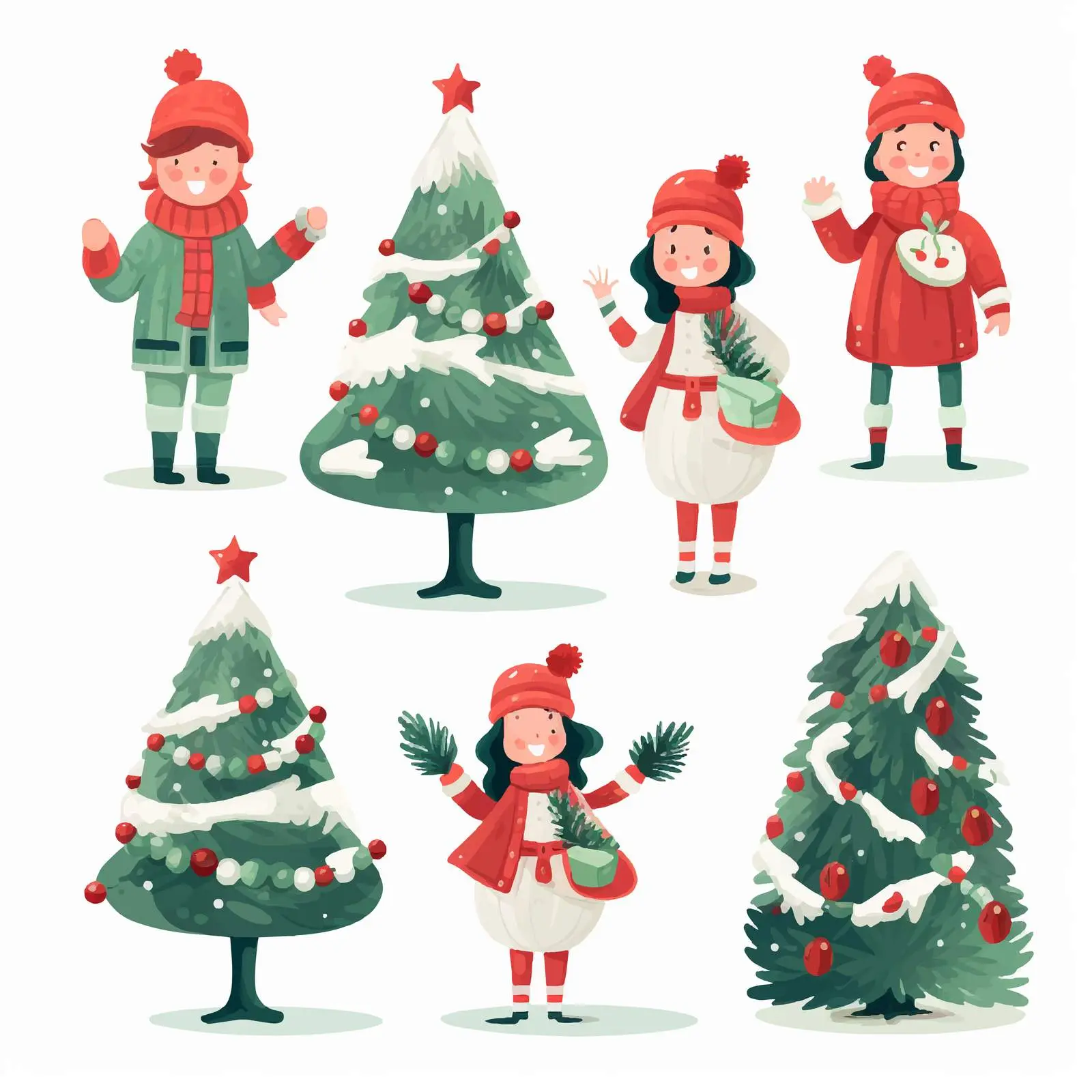Winter Holiday Christmas Decorations Vector Set — free download from Dotvec