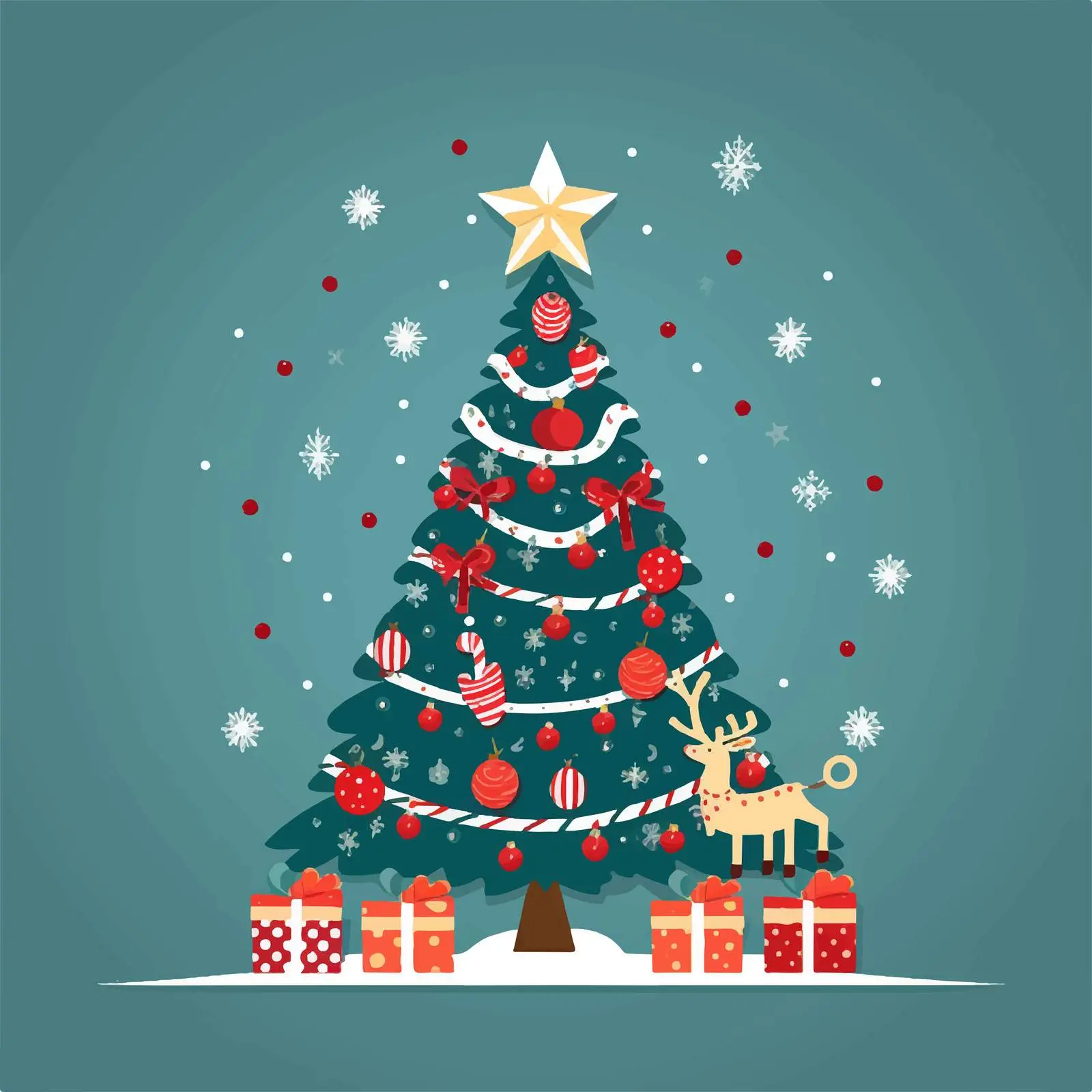 Christmas Car Design on Blue Background Vector — free download from Dotvec