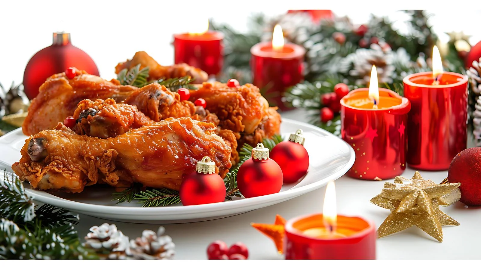 Festive Fried Chicken Feast During Winter — free download from Dotvec