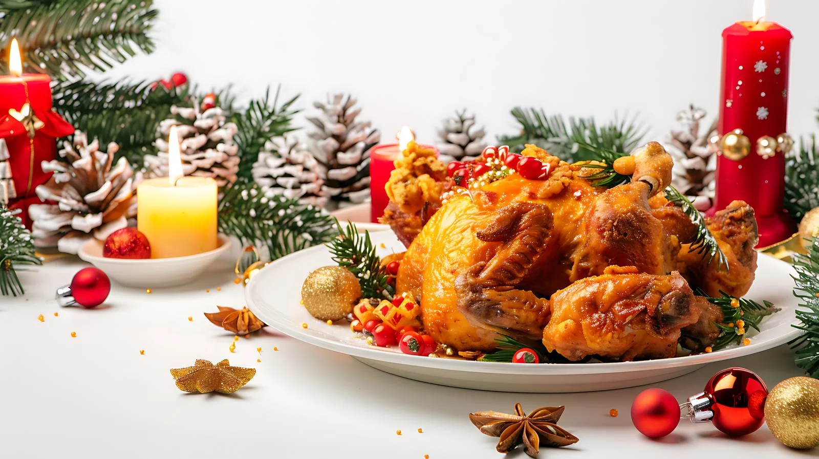 Festive Fried Chicken for Winter Celebration — free download from Dotvec