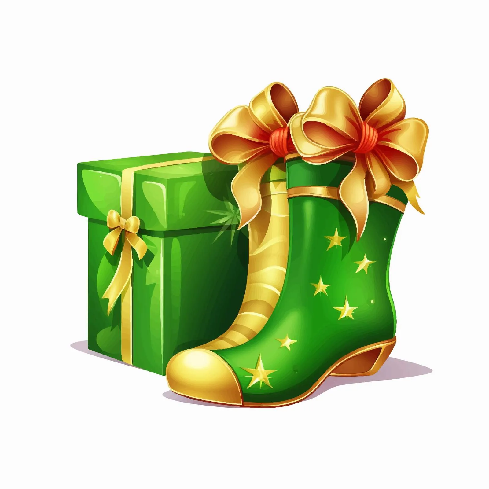 Christmas Elf Legs with Gift Box Vector Illustration — free download from Dotvec