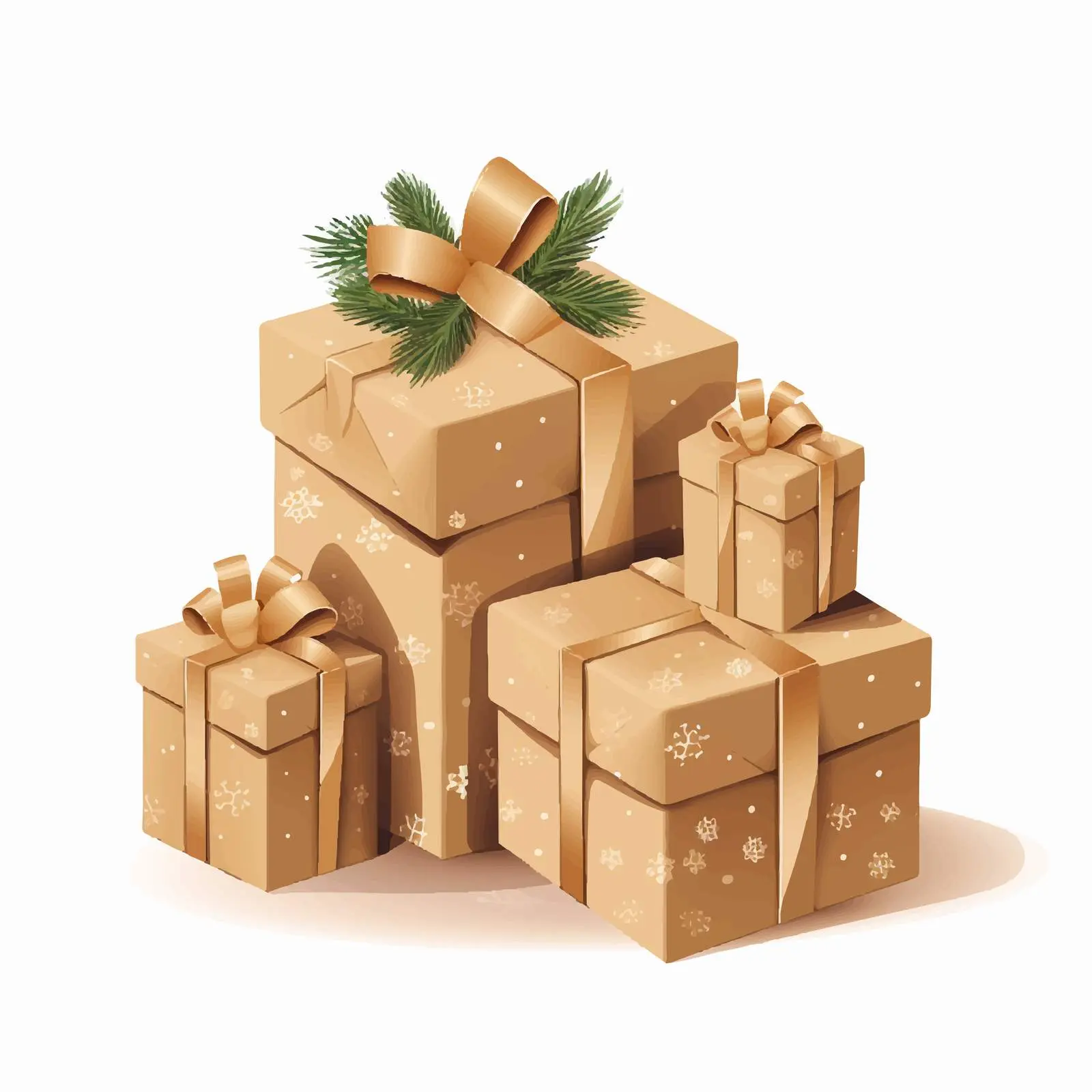 Festive Pile of Christmas Gift Boxes — free download from Dotvec