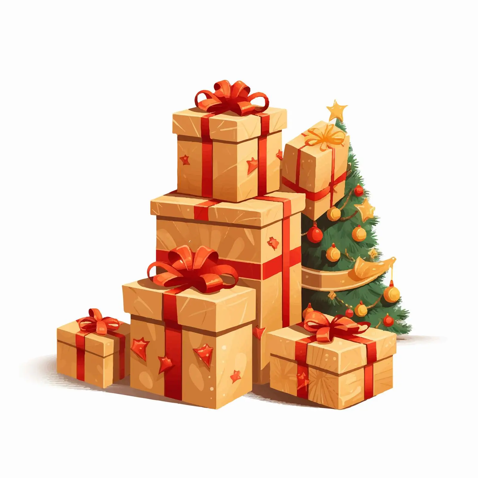 Colorful Christmas Gift Boxes Pile for Holidays — free download from Dotvec