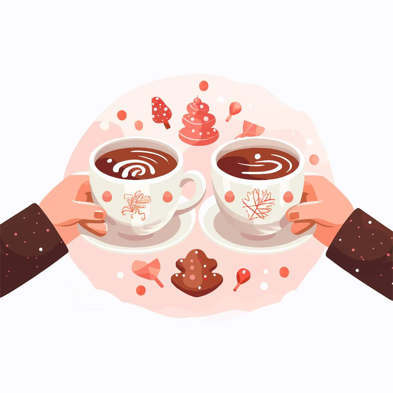 Christmas Greeting Card Template with Hand Holding — free download from Dotvec