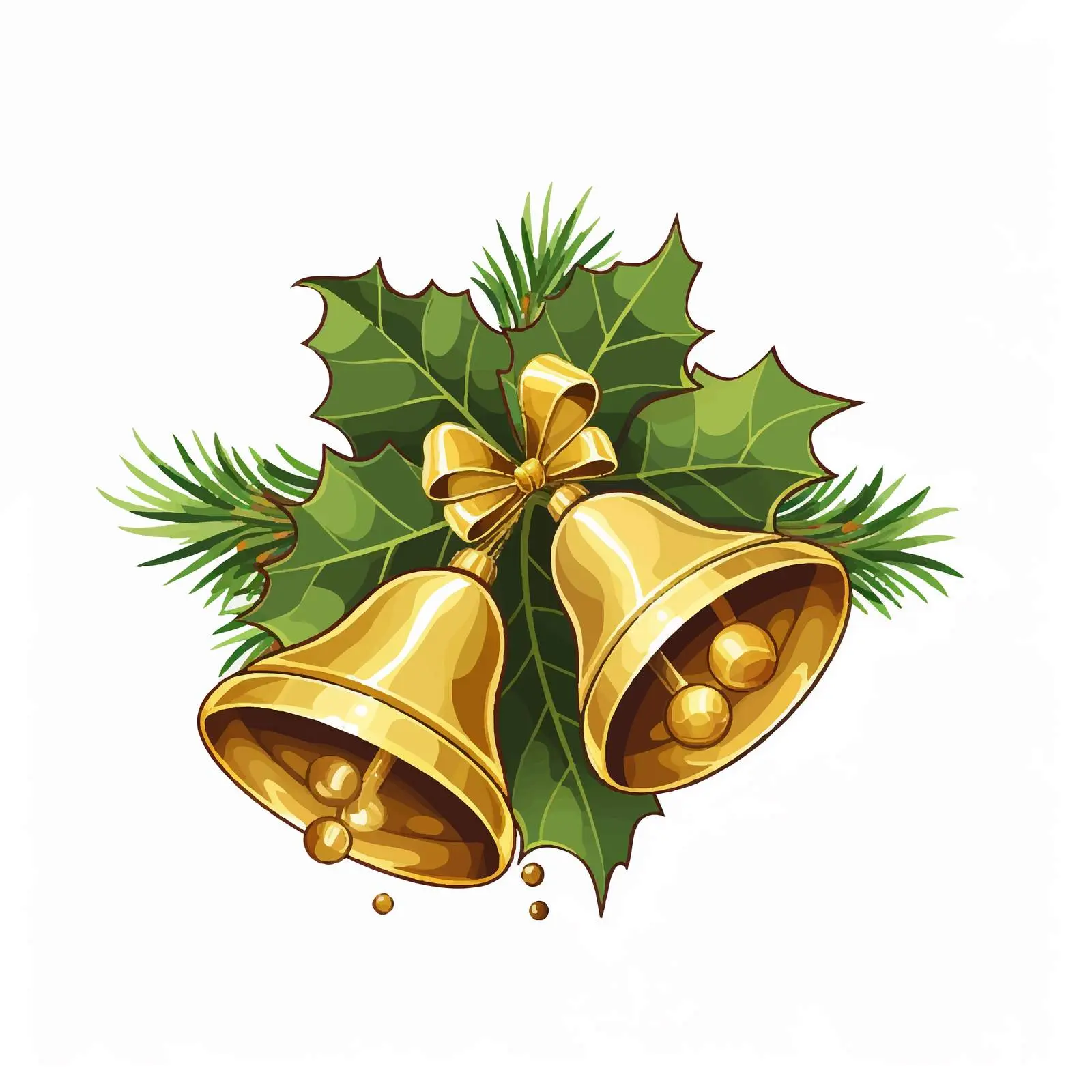 Christmas Jingle Bells with Leaf Decoration — free download from Dotvec