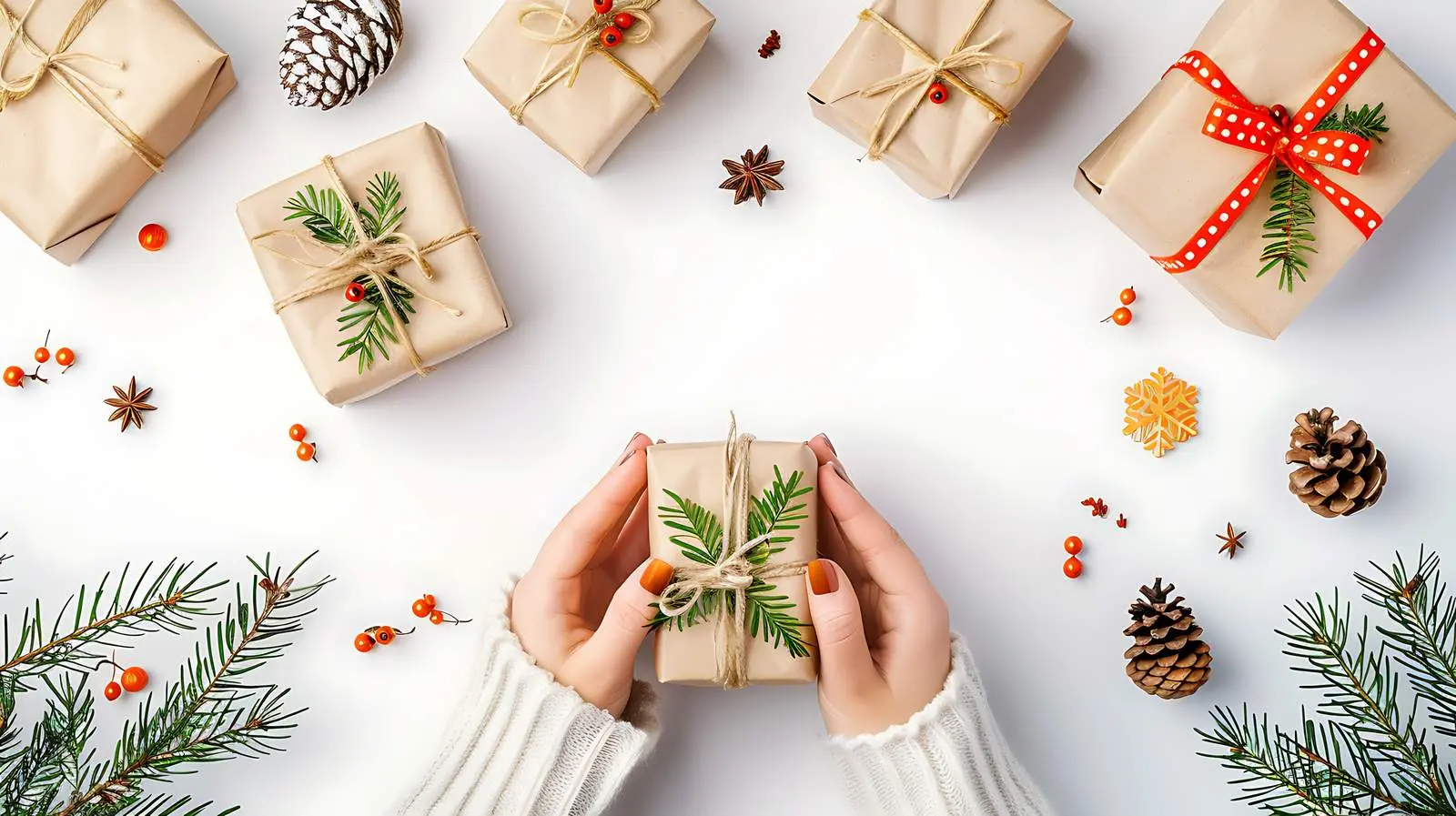 Festive Christmas and New Year Table Setting — free download from Dotvec