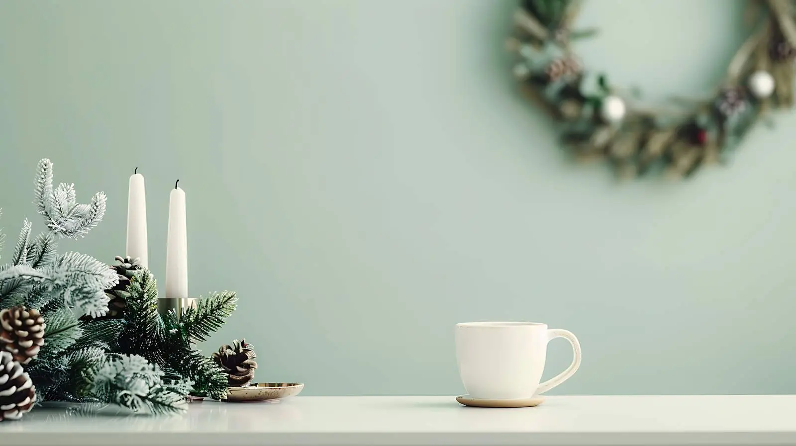 Festive Christmas and New Year Wreath Composition – free festive decor image from Dotvec