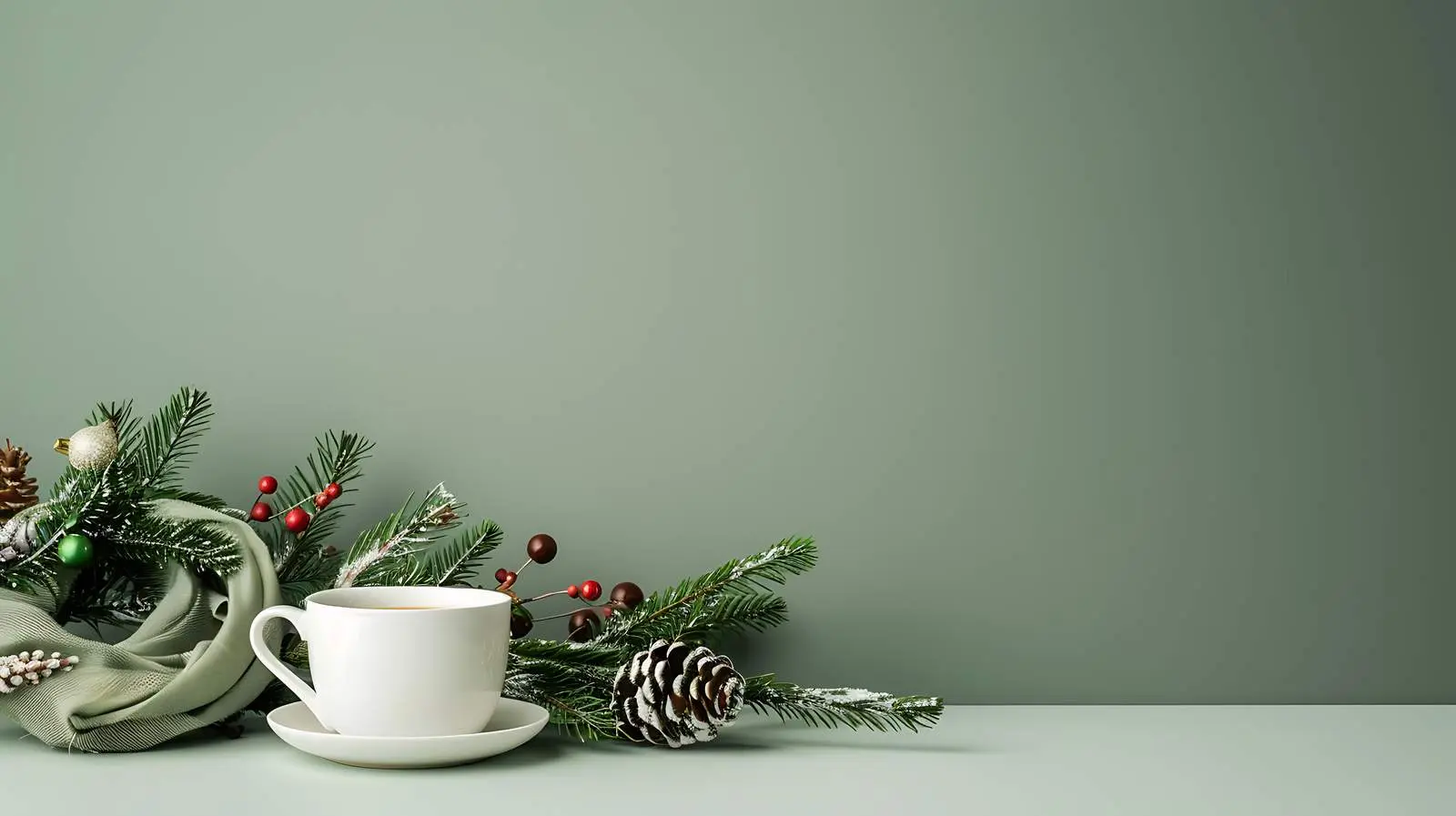 Festive Christmas and New Year Wreath Composition — free download from Dotvec