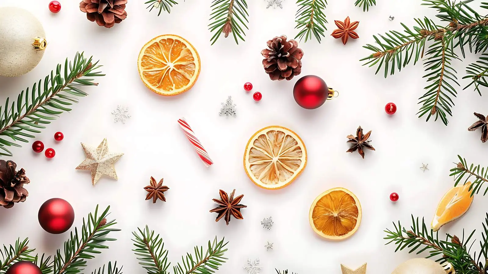 Christmas and New Year Decoration Composition – free colorful lights image from Dotvec