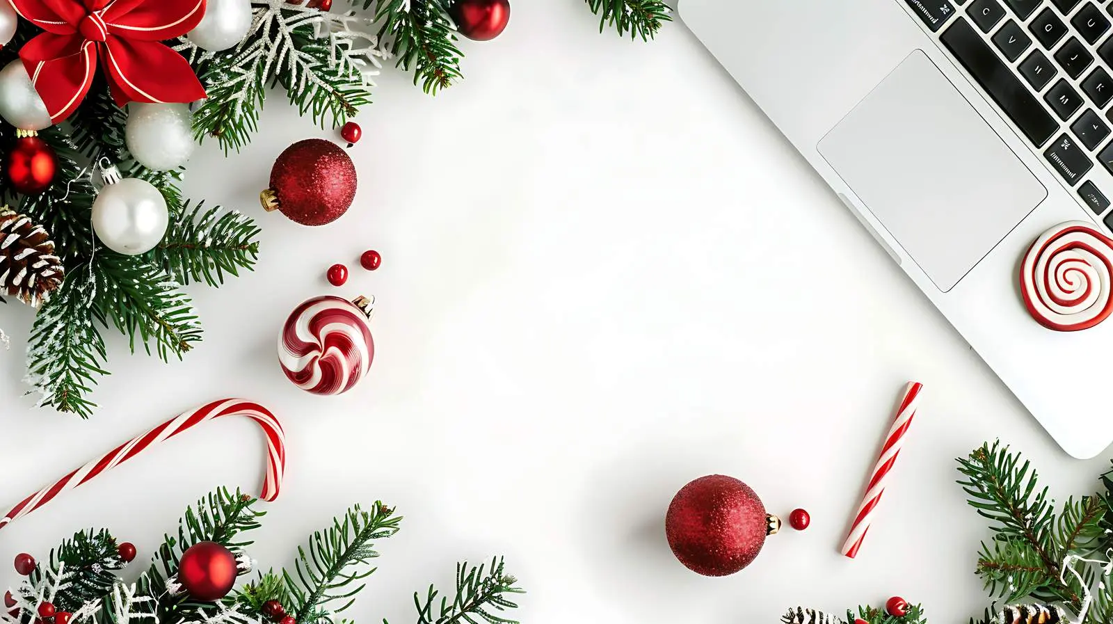 Christmas and New Year Holiday Composition Mockup Frame – free community image from Dotvec