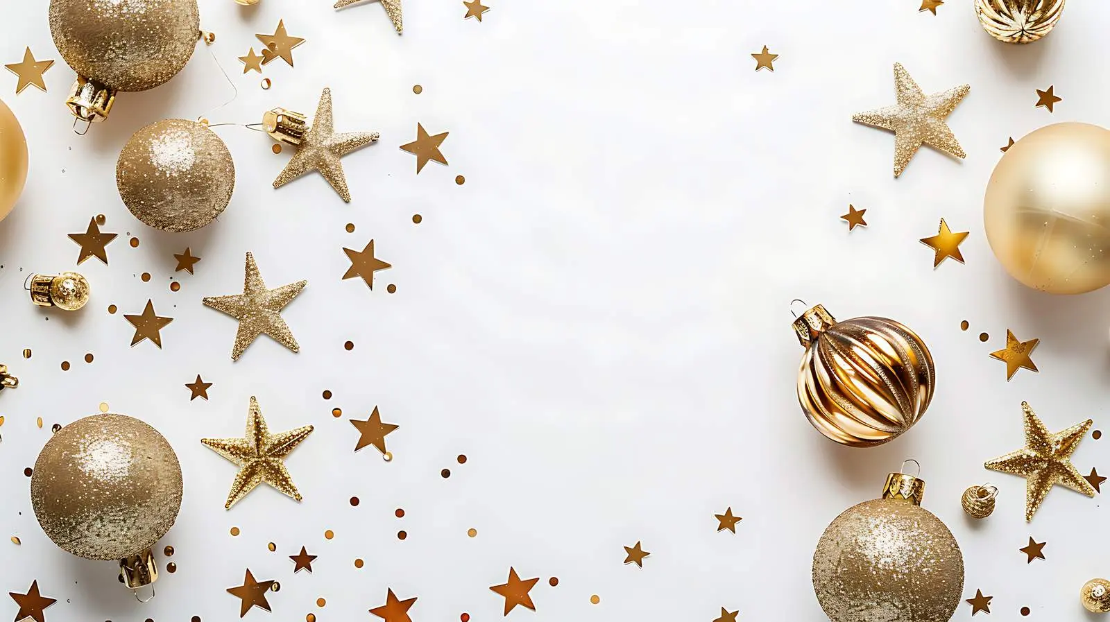 Gold Baubles for Christmas and New Year Decorations — free download from Dotvec