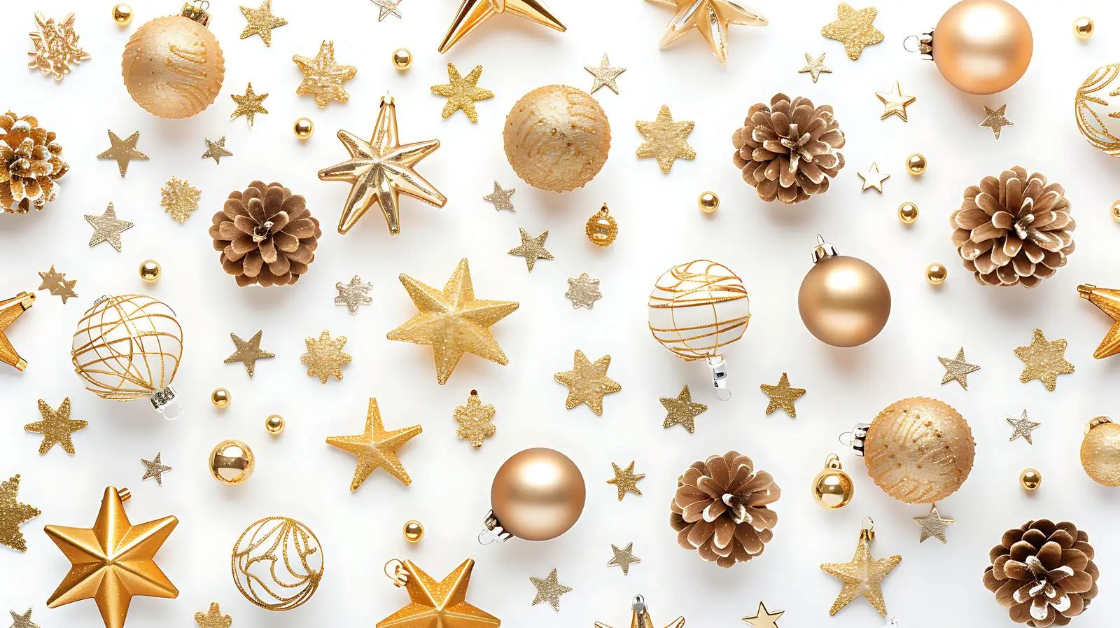 Gold Baubles for Christmas and New Year Celebrations — free download from Dotvec