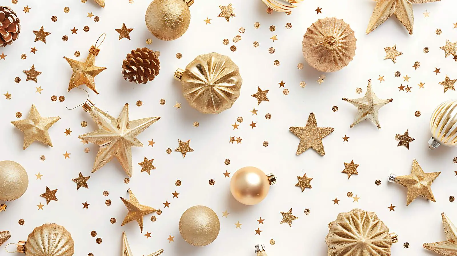 Gold Baubles for Christmas and New Year Celebrations — free download from Dotvec