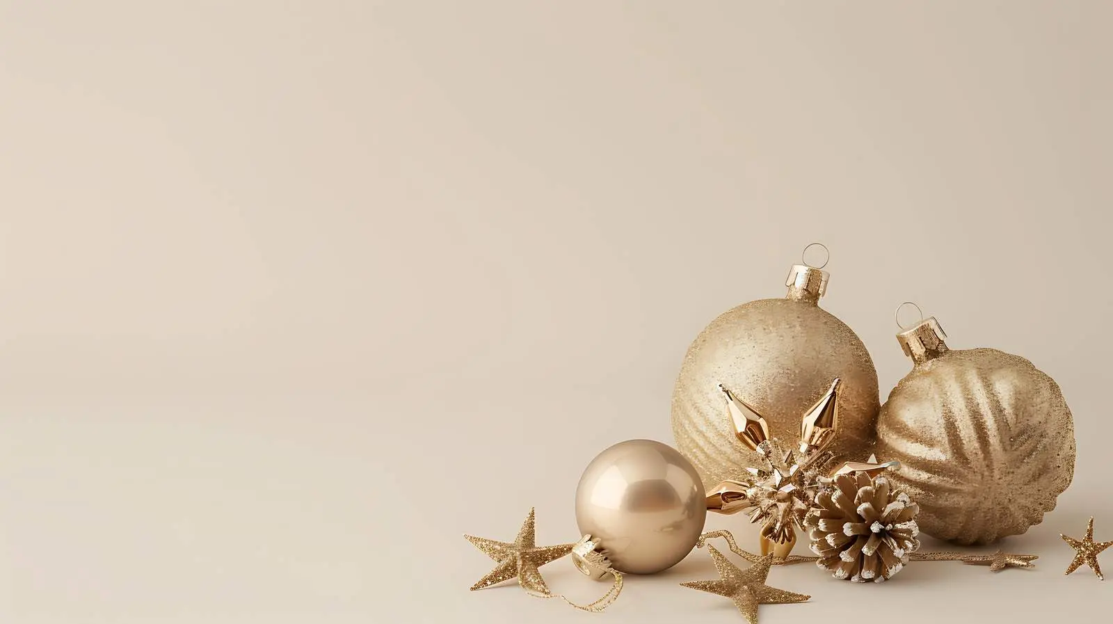 Gold Christmas Bauble Holiday Composition — free download from Dotvec
