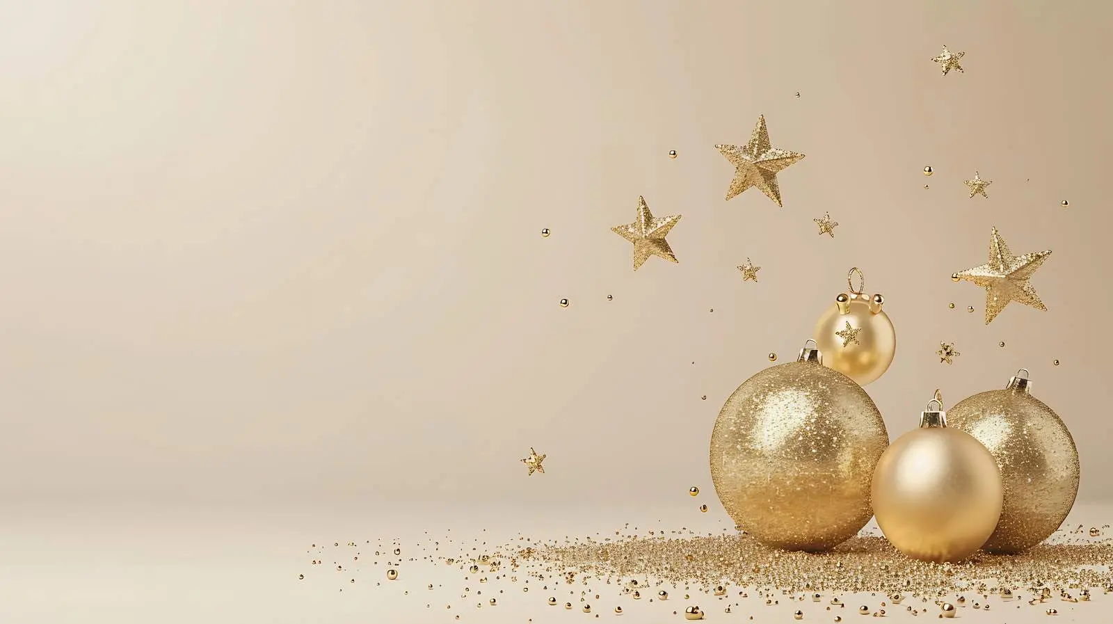 Gold Christmas Bauble Holiday Composition — free download from Dotvec