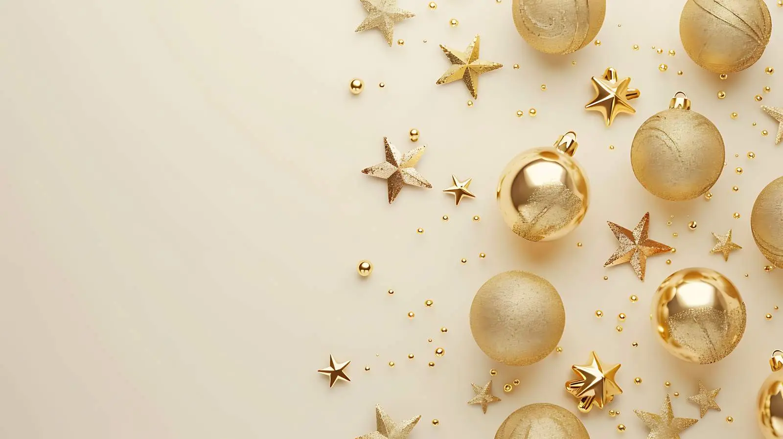 Gold Christmas Bauble Holiday Composition – free xmas image from Dotvec