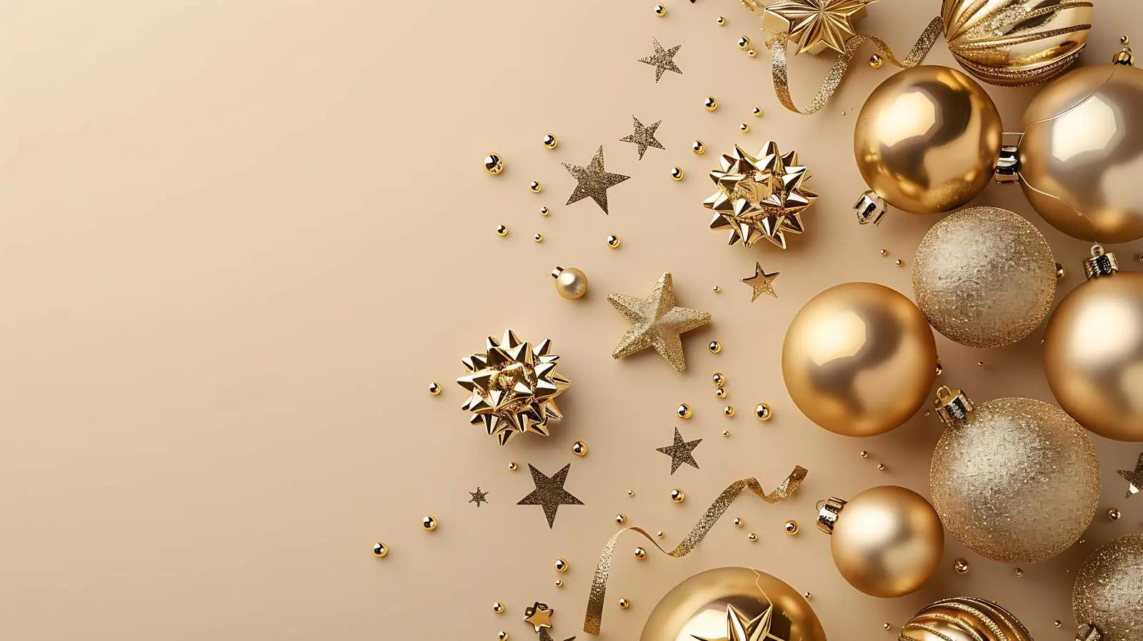 Gold Christmas Bauble Holiday Composition — free download from Dotvec
