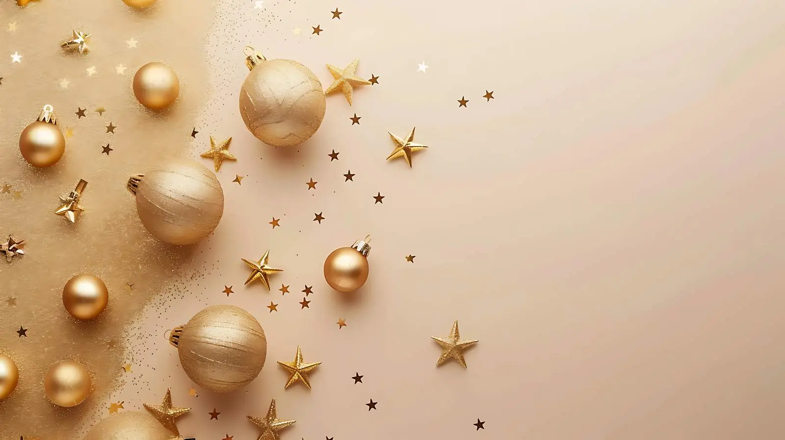 Gold Christmas Bauble Holiday Composition – free happiness image from Dotvec