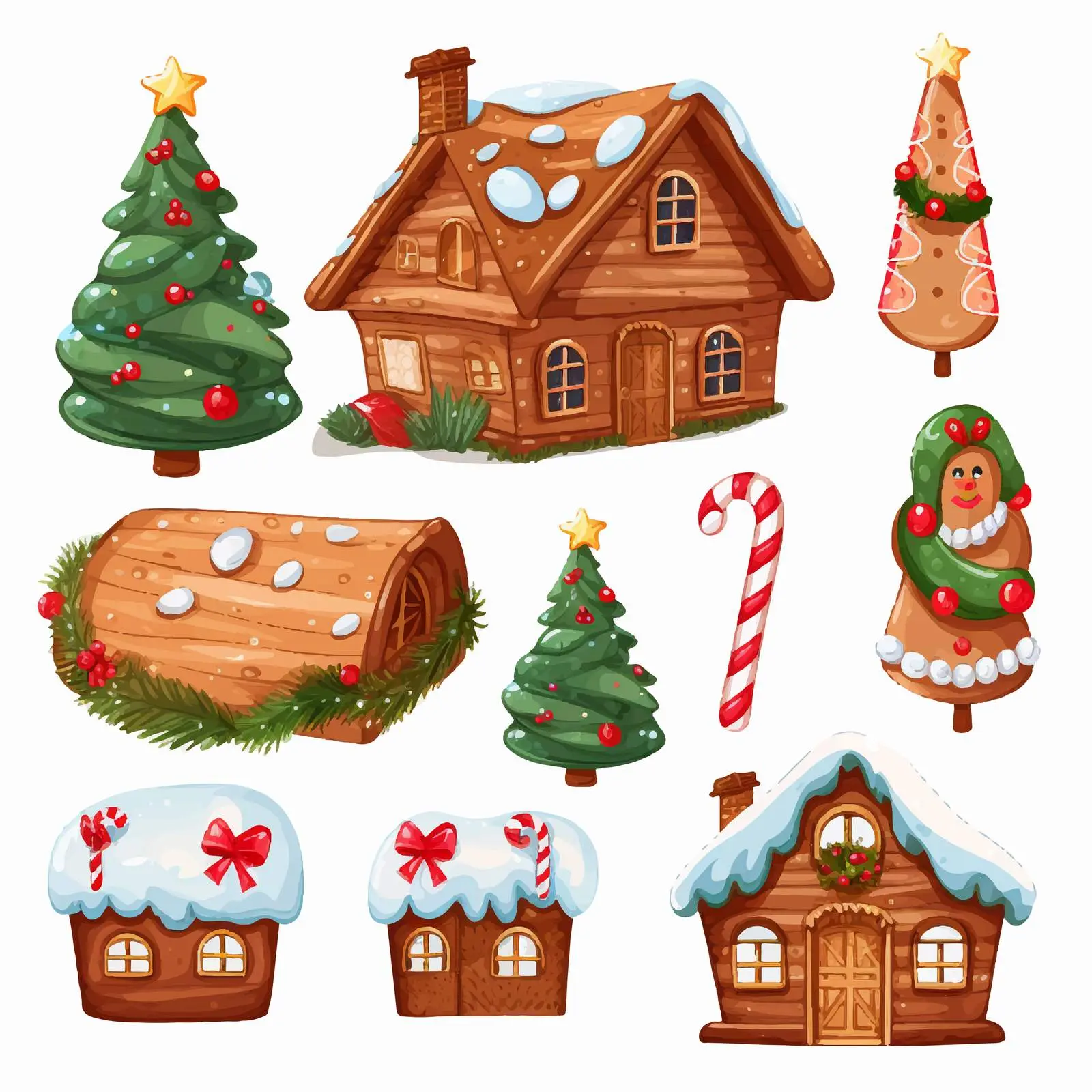 Christmas Objects and Elements Vector Set — free download from Dotvec