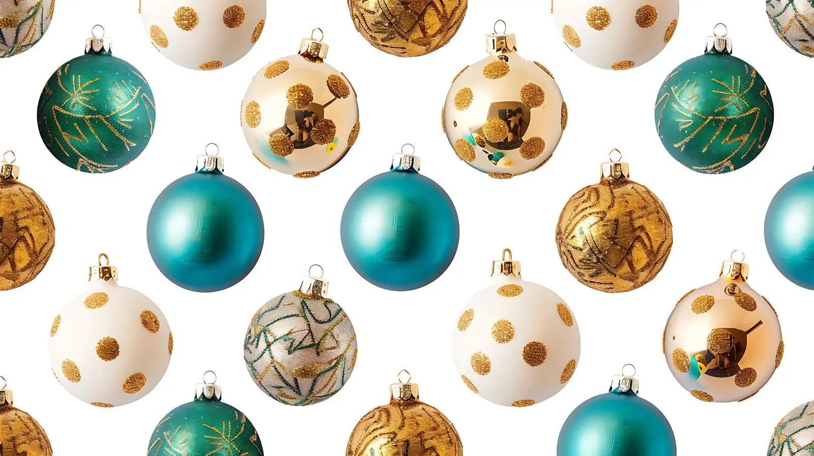 Colorful Christmas Tree with Gold Accents Pattern – free xmas image from Dotvec