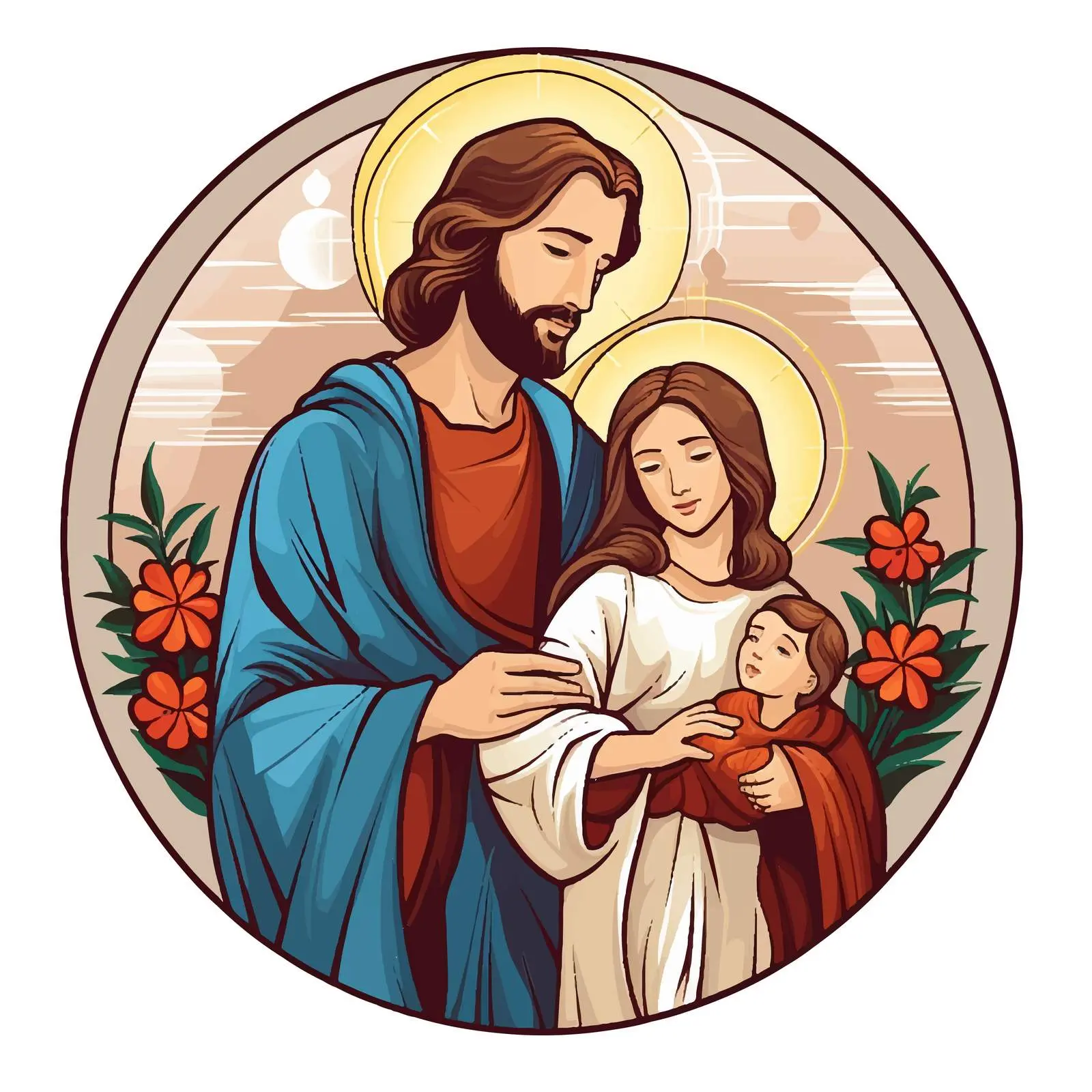 Byzantine Style Christmas Illustration of Jesus – free prayer image from Dotvec
