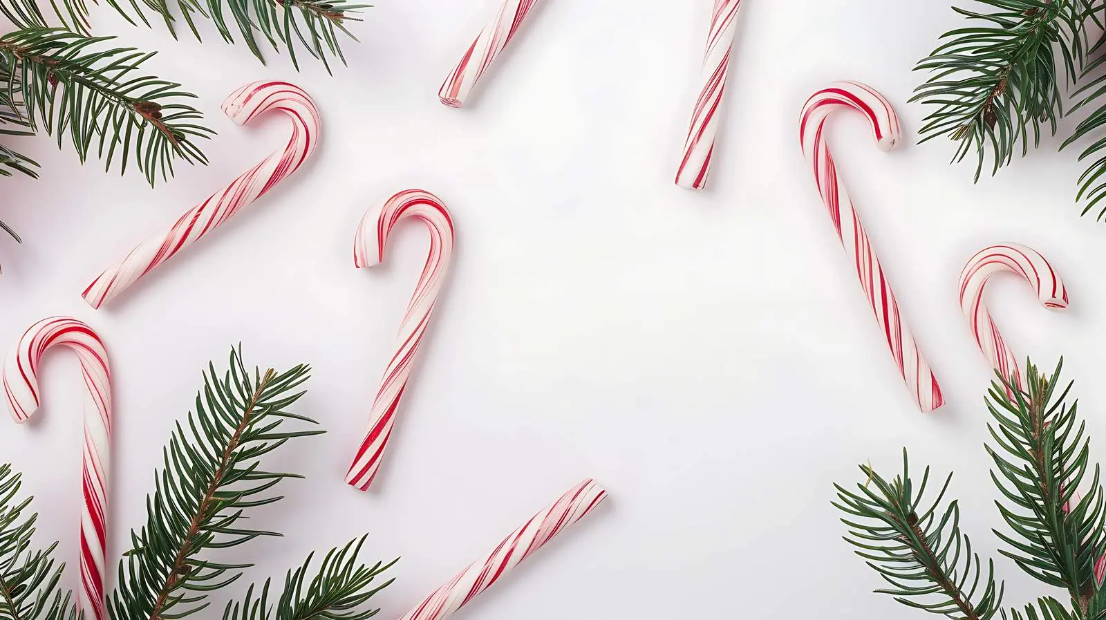 Candy Canes on Christmas Tree Decoration – free xmas image from Dotvec