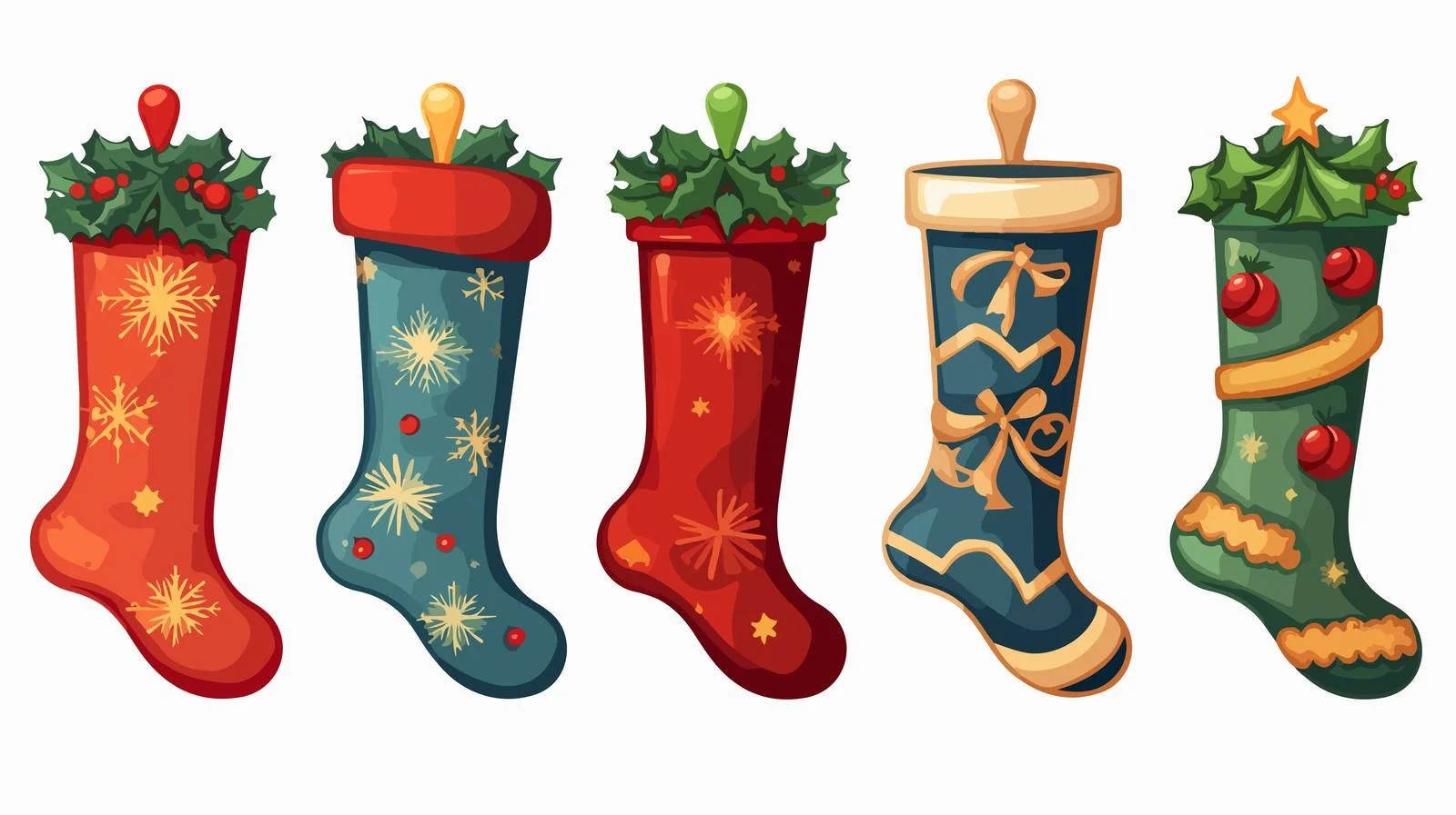 Christmas Stocking Cartoon Vector Set — free download from Dotvec
