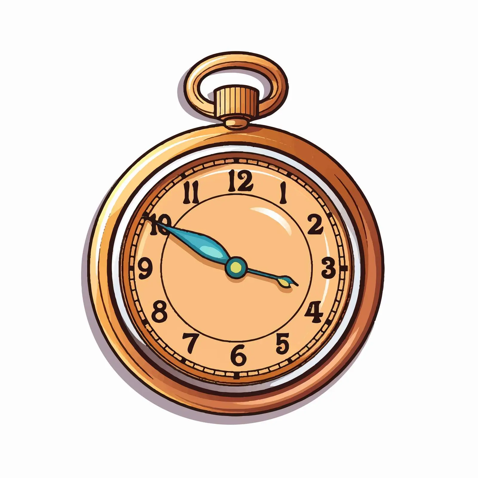 Cartoon Chronometer Clock Vector Icon Illustration – free daily use image from Dotvec