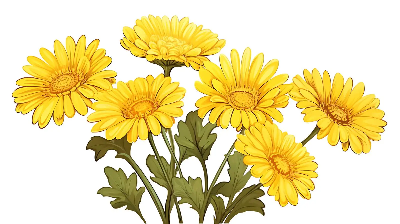 Yellow Flower Isolated on White Background — free download from Dotvec