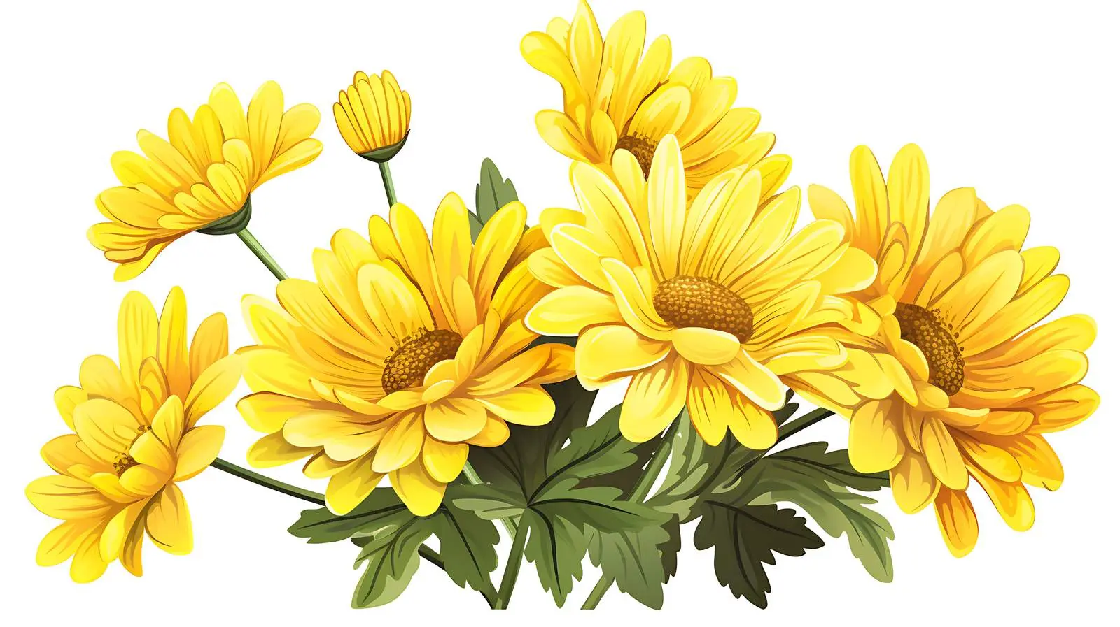 Yellow Flower Isolate – free chrysanthemum image from Dotvec