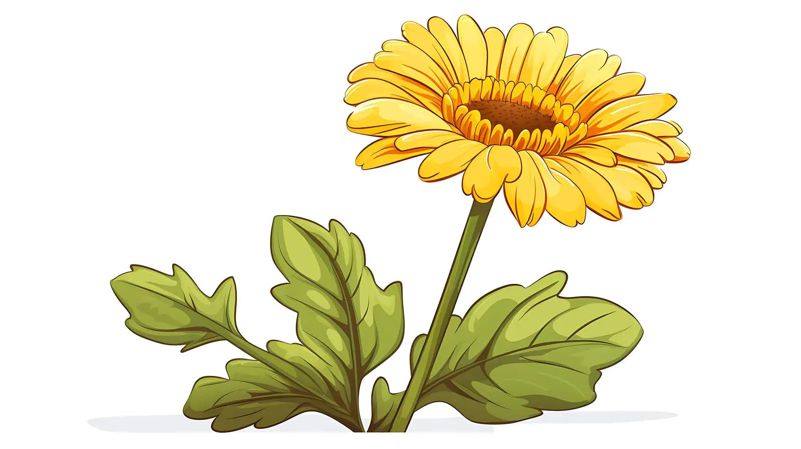 Yellow Flower Isolated on White Background — free download from Dotvec