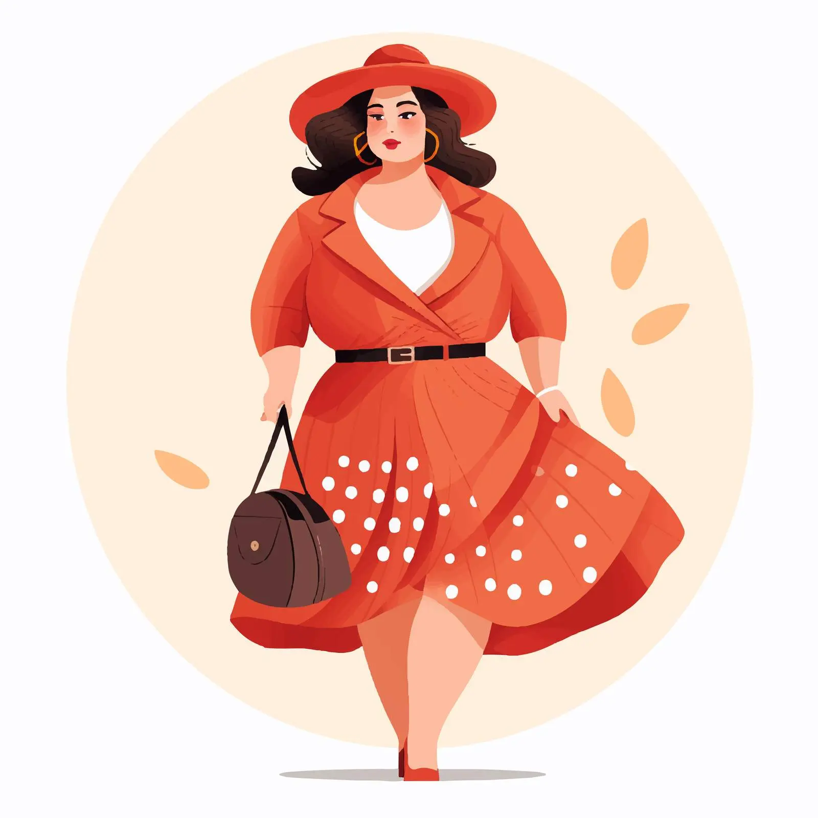Curvy Woman in Modern Fashion Style — free download from Dotvec