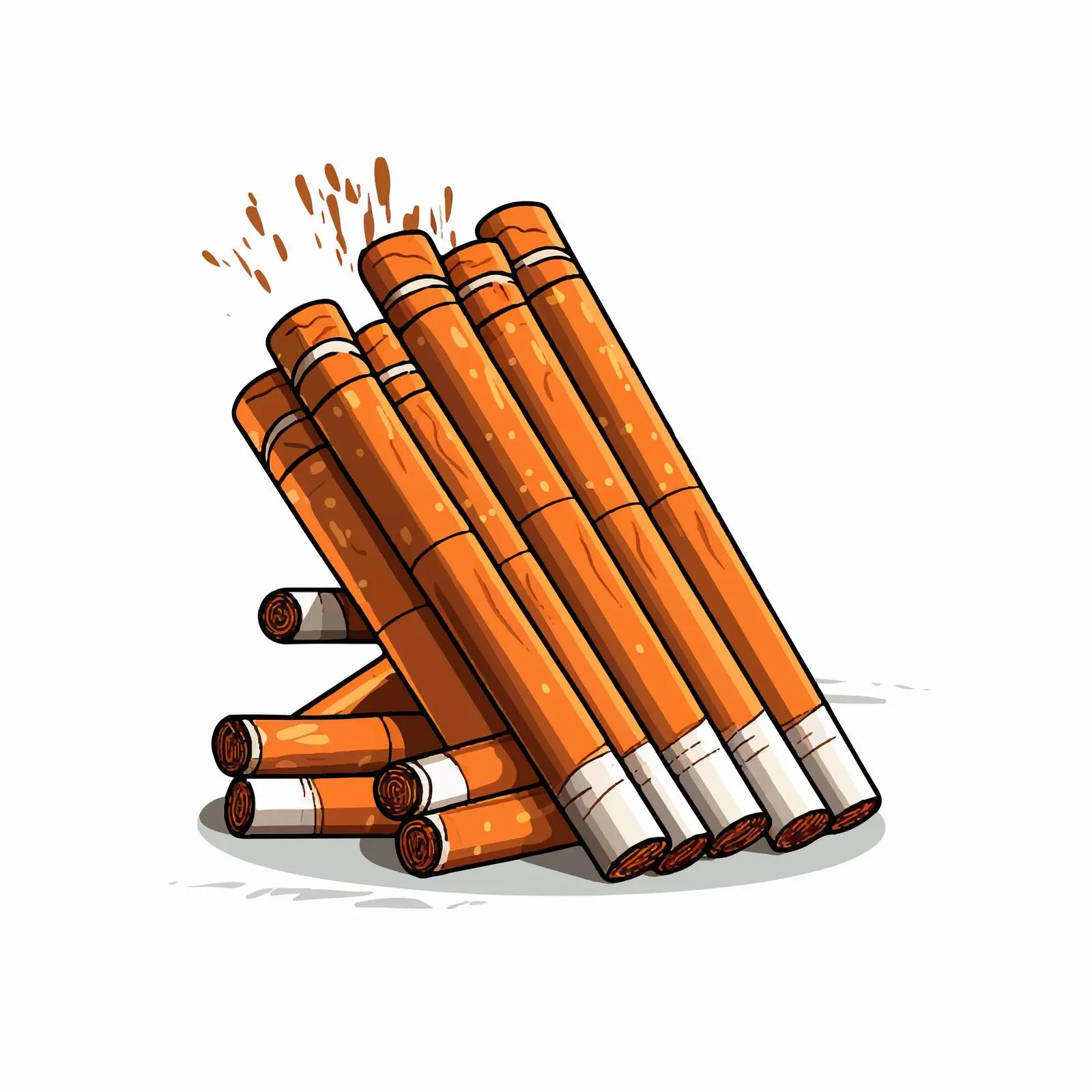 Cartoon Vector Illustration of Cigarette Design – free tobacco image from Dotvec