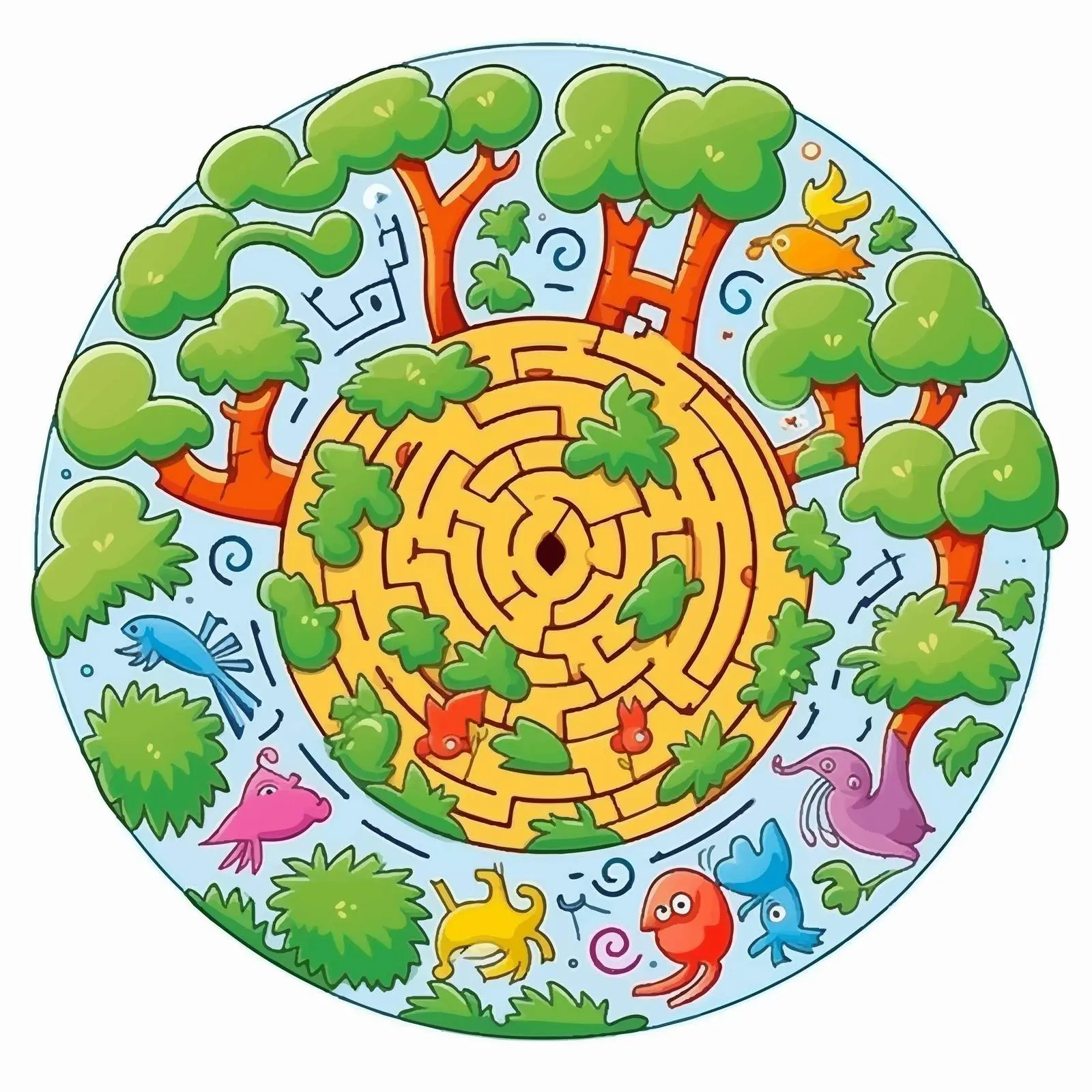 Circle Maze Puzzle Game for Kids — free download from Dotvec