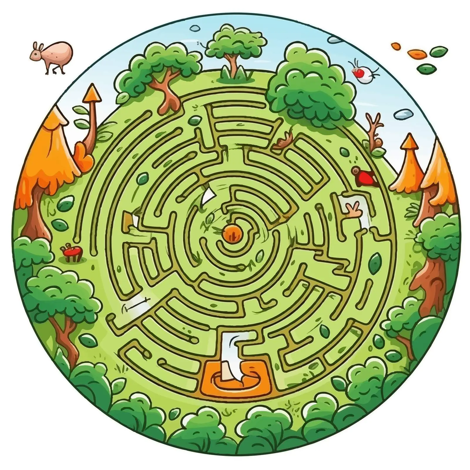 Circle Maze Puzzle Game for Kids – free fun for kids image from Dotvec