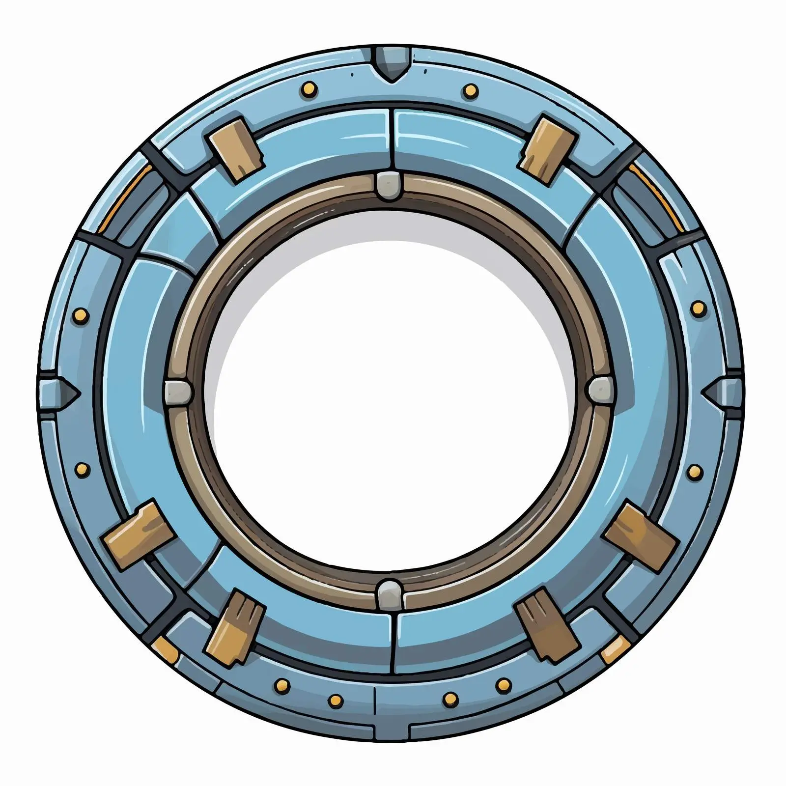 Cartoon Circular Object Vector Icon Illustration – free minimalist icon image from Dotvec