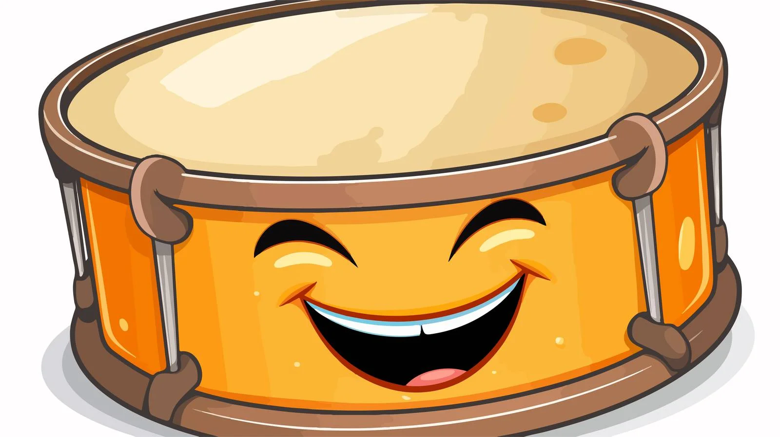 Drum Cartoon Sticker Peeling Illustration — free download from Dotvec