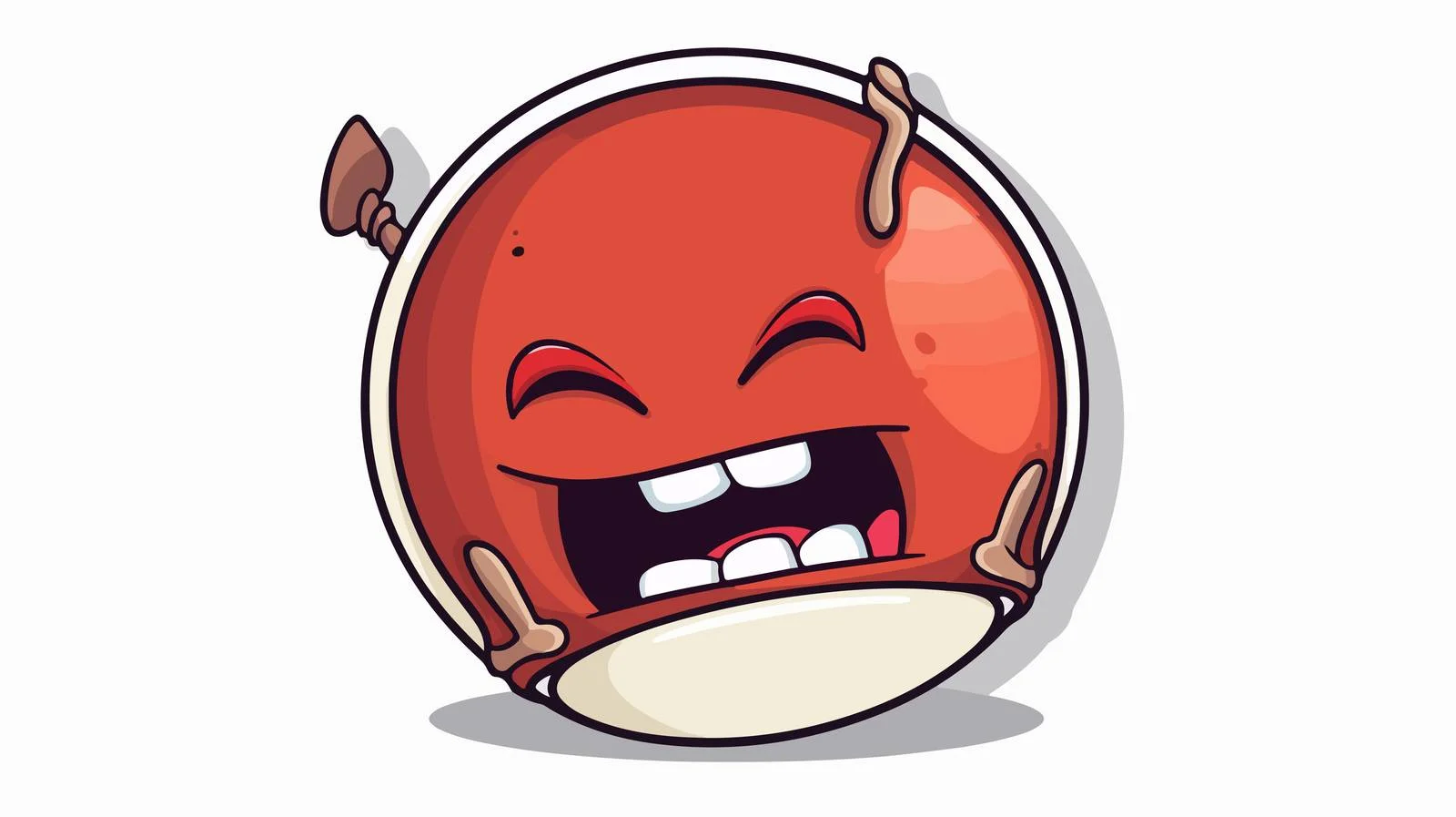 Drum Sticker Cartoon Illustration — free download from Dotvec