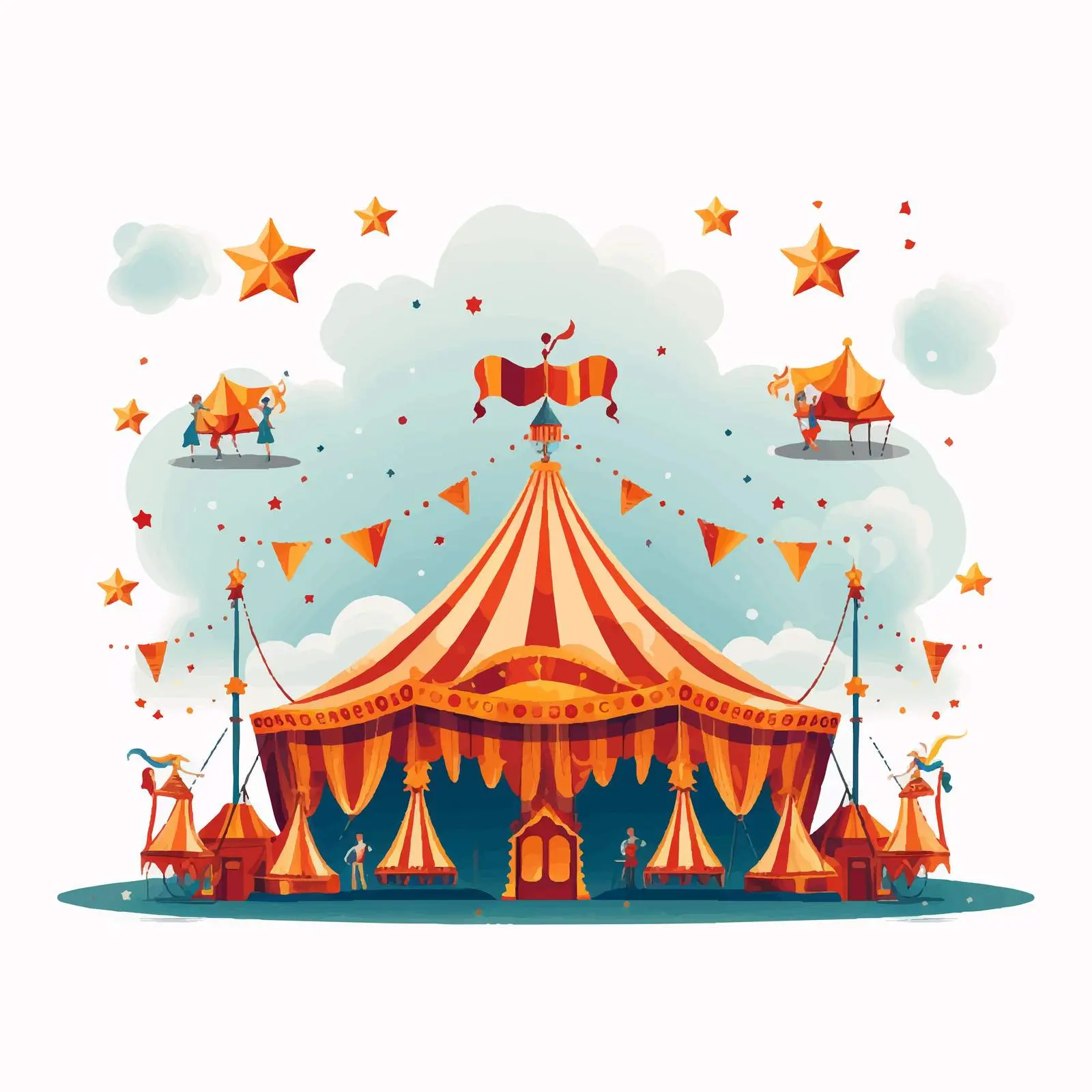 Circus Acrobatics Show Cartoon Vector Icon – free showtime image from Dotvec