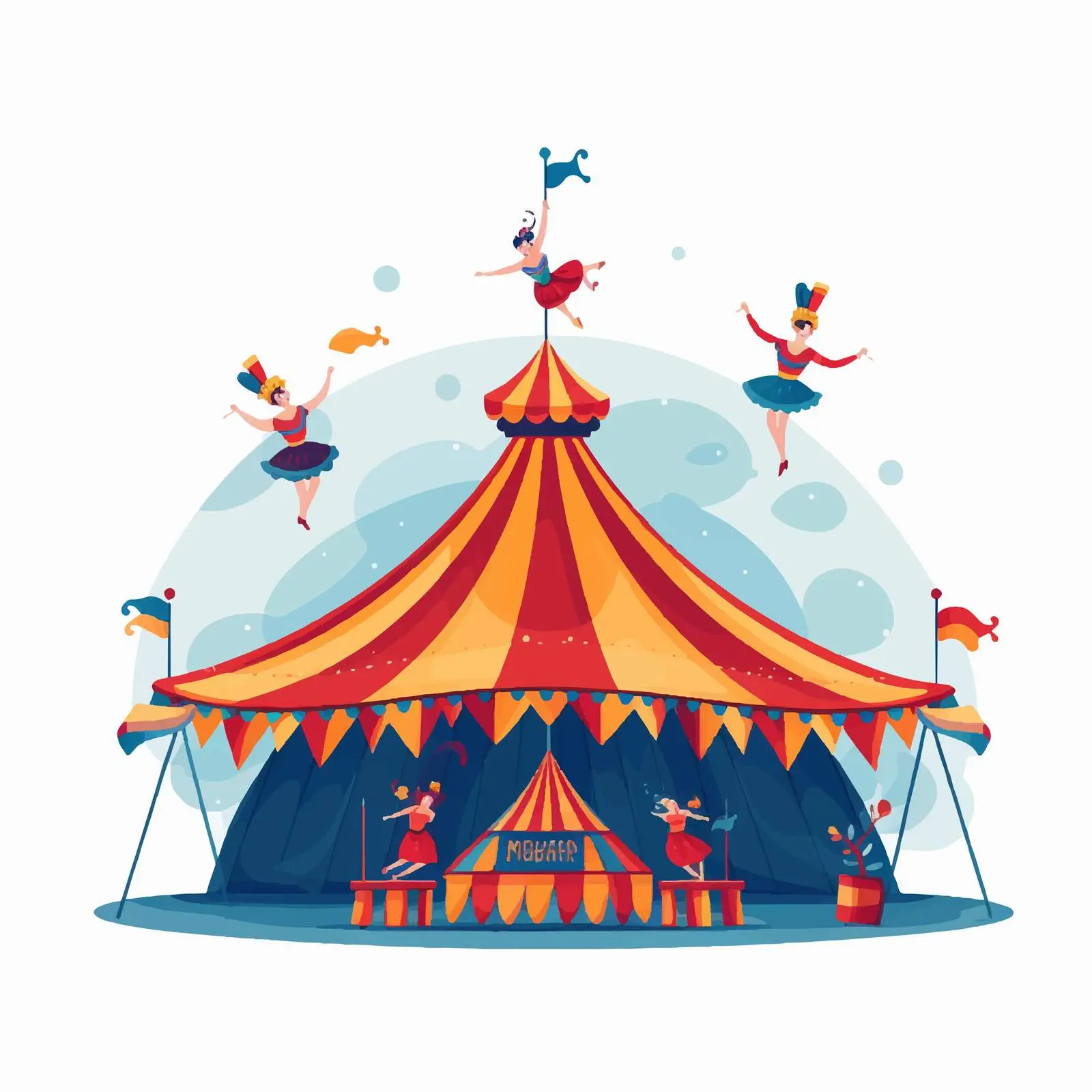 Circus Acrobatics Show Cartoon Vector Icon — free download from Dotvec