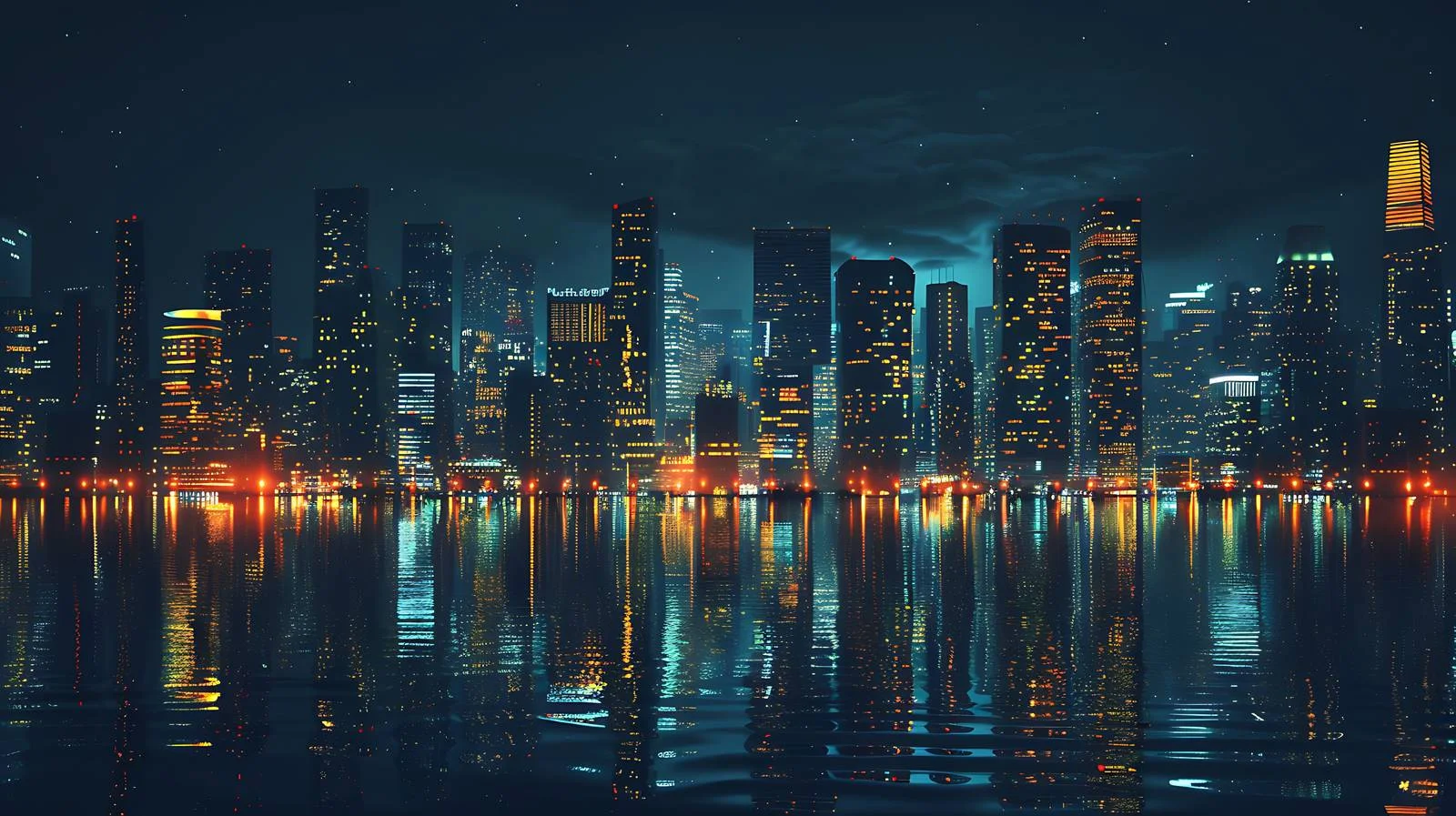 Urban Night Scene on White Background — free download from Dotvec