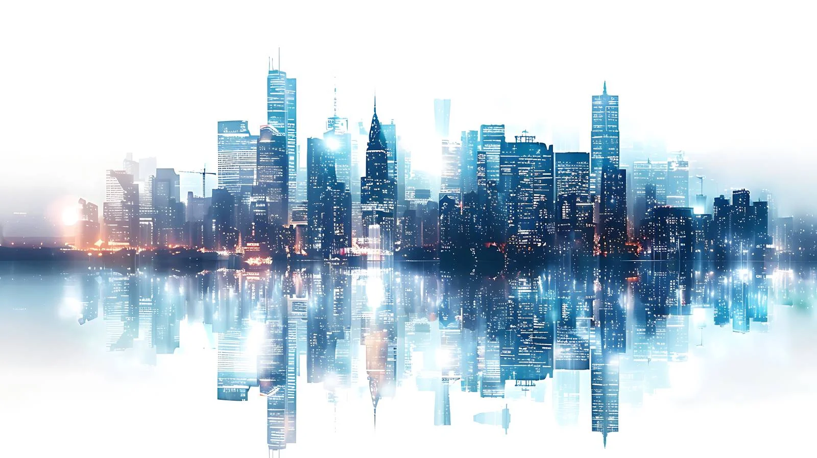 Urban Night Scene on White Background — free download from Dotvec