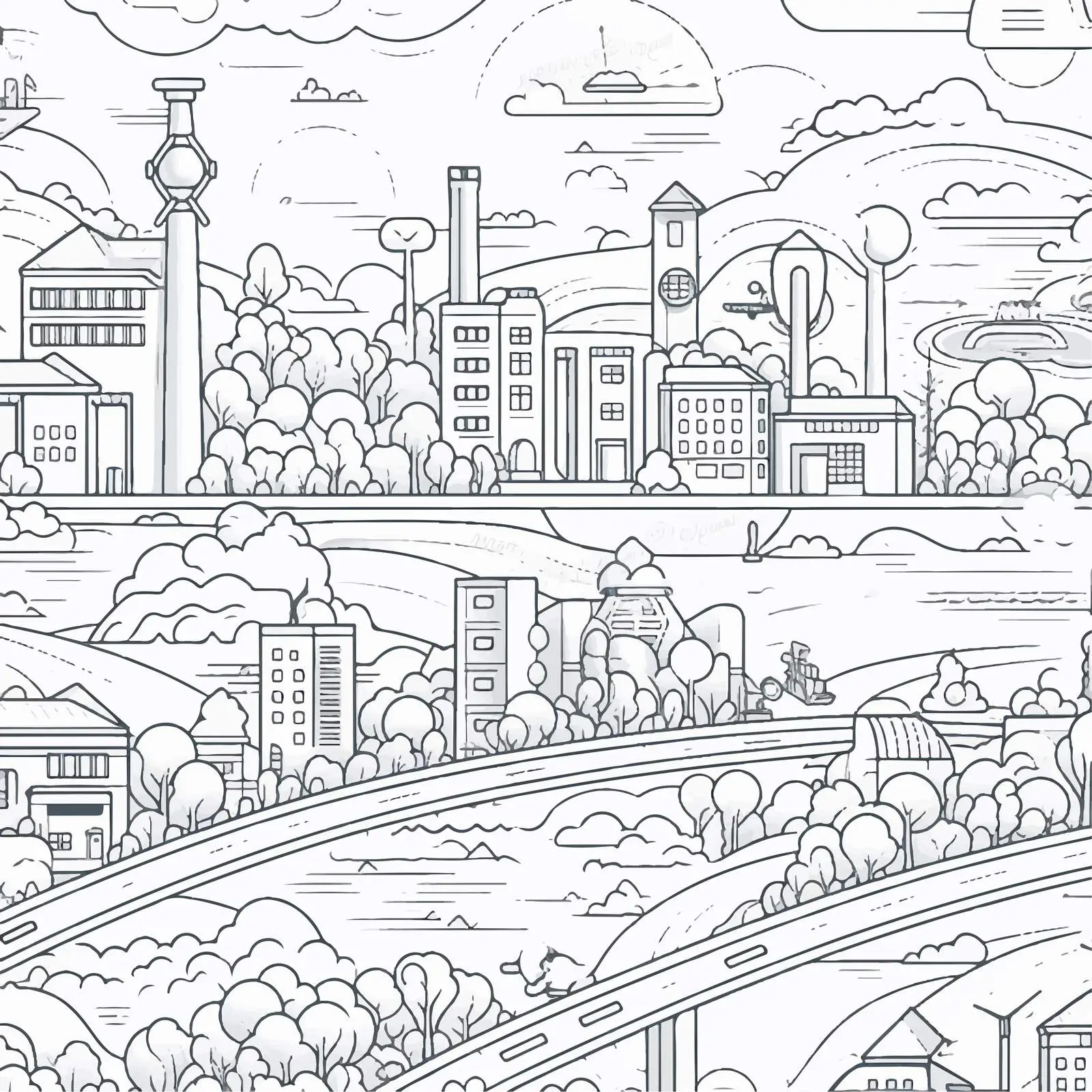 Eco-Friendly Cityscape with Technology and Nature — free download from Dotvec
