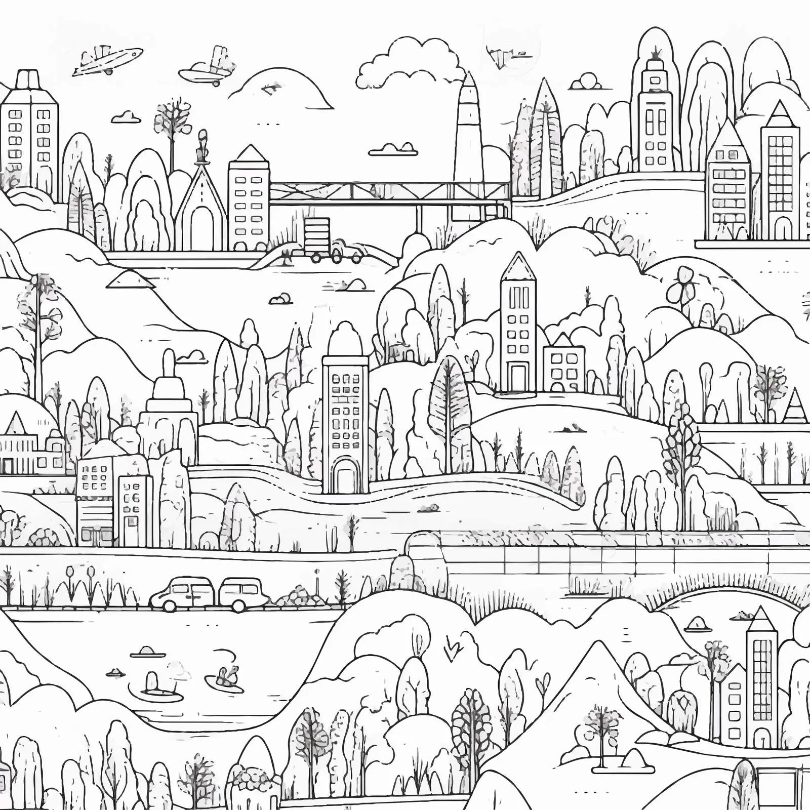 Eco-Friendly Cityscape with Innovative Architecture — free download from Dotvec