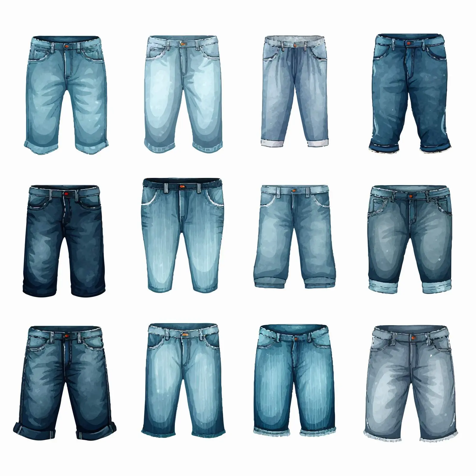 Classic Denim Fabric Cartoon Vector Design – free blue denim image from Dotvec