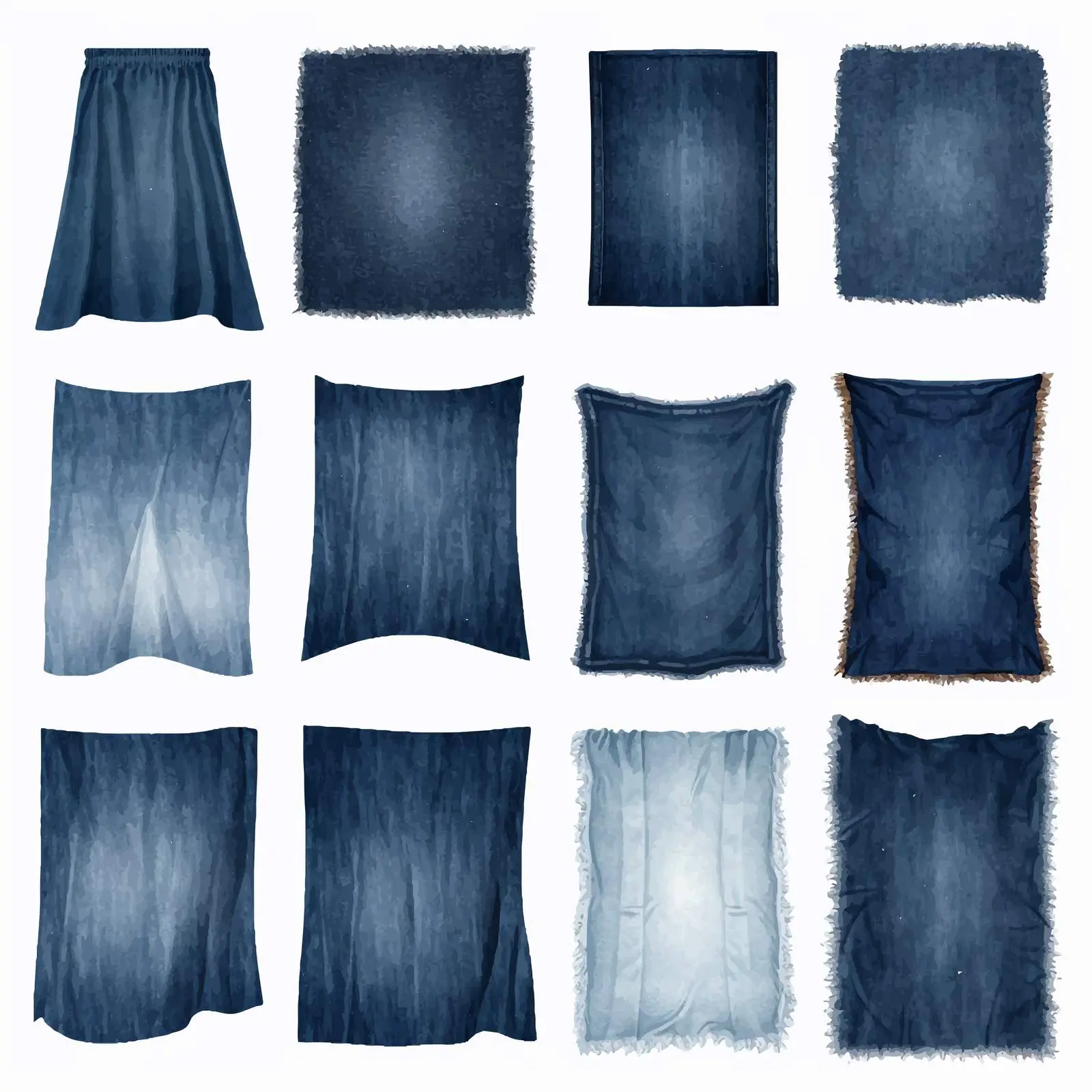 Classic Universal Denim Fabric Cartoon Vector — free download from Dotvec