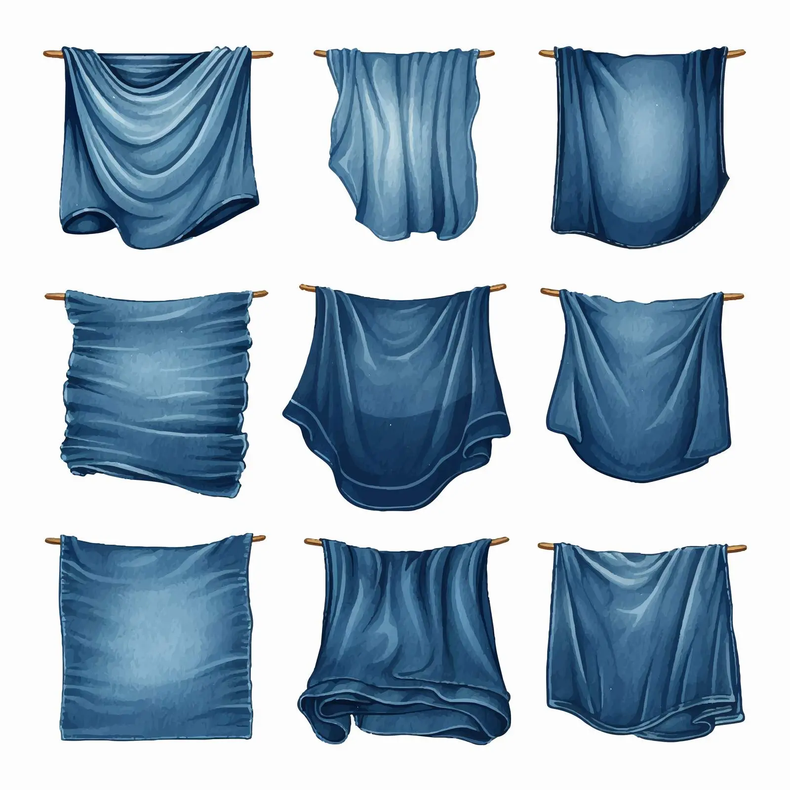 Classic Universal Denim Fabric Cartoon Vector Design — free download from Dotvec